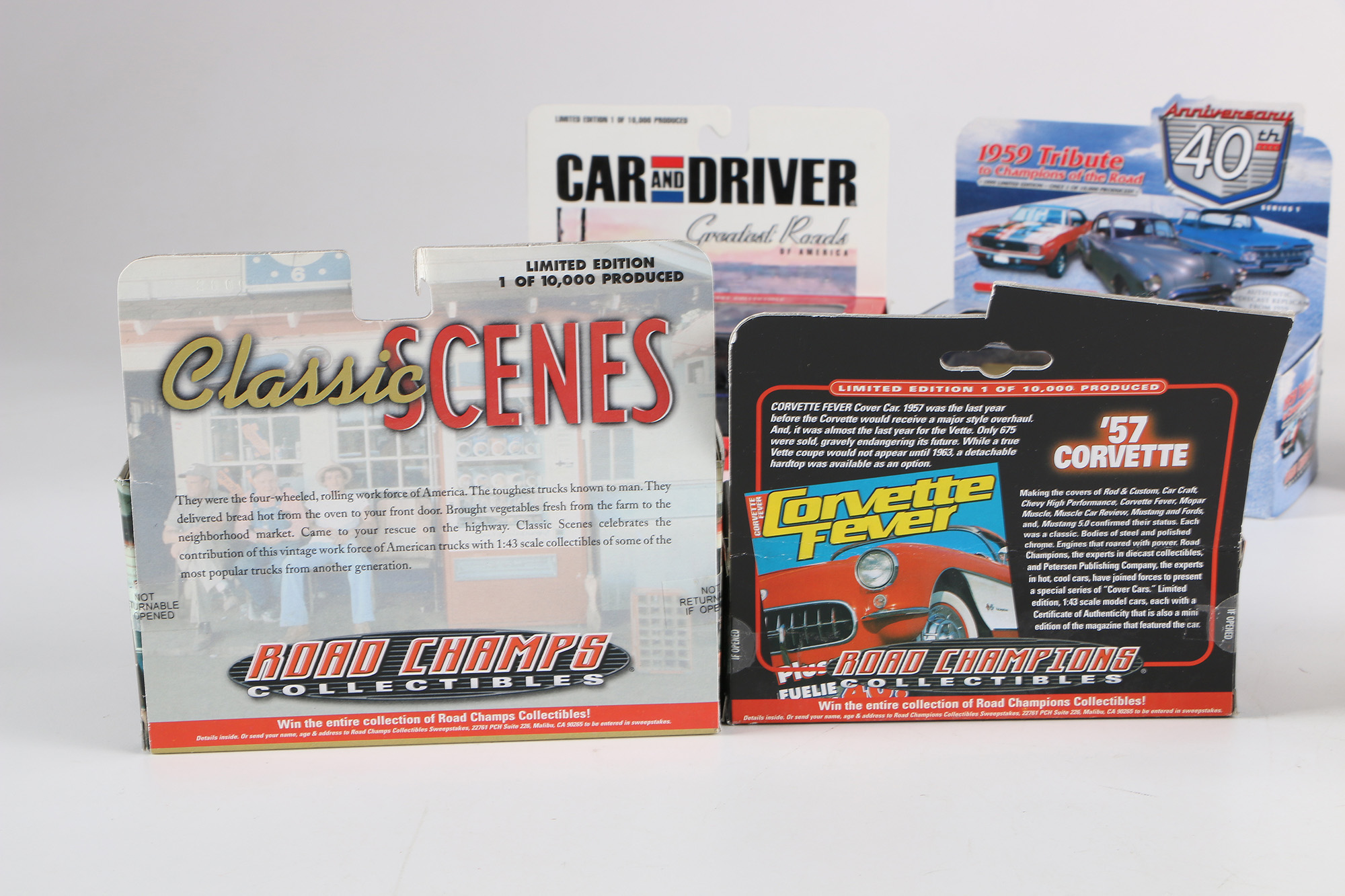 Road Champions and Classic Scenes Die-Cast Cars