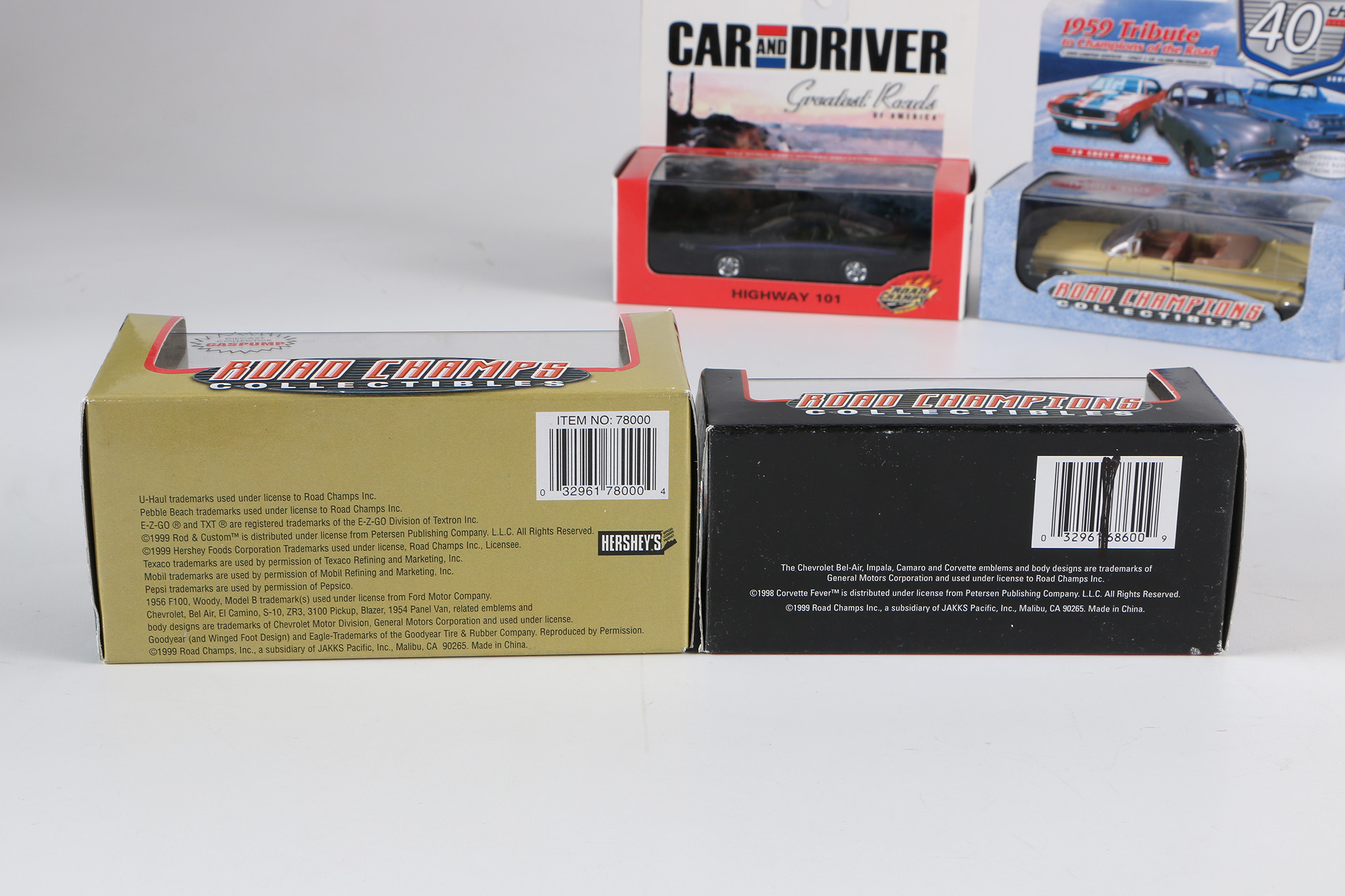 Road Champions and Classic Scenes Die-Cast Cars