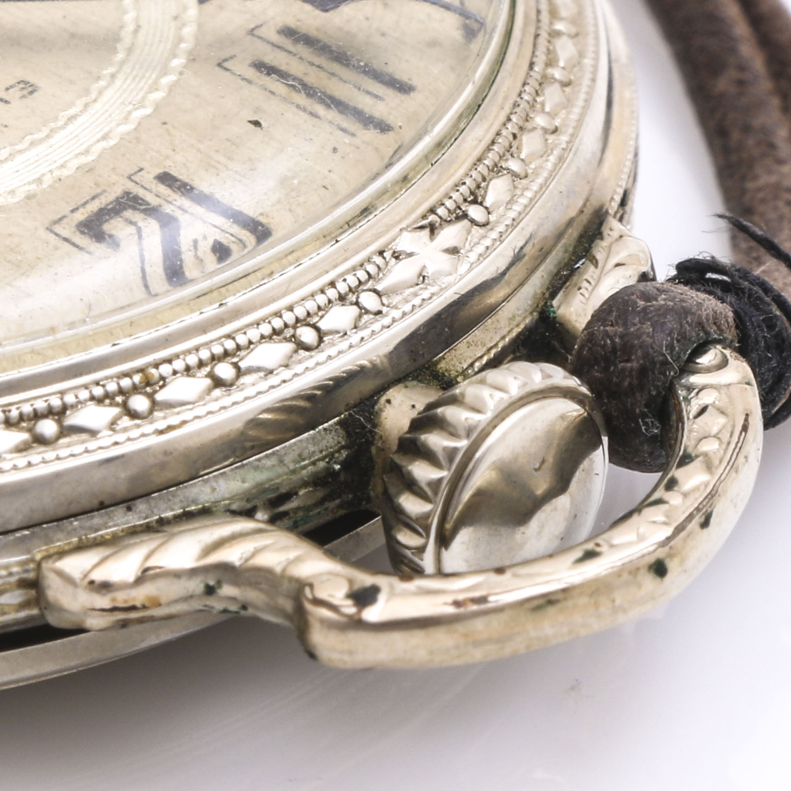 Elgin 14K White Gold Filled Pocket Watch