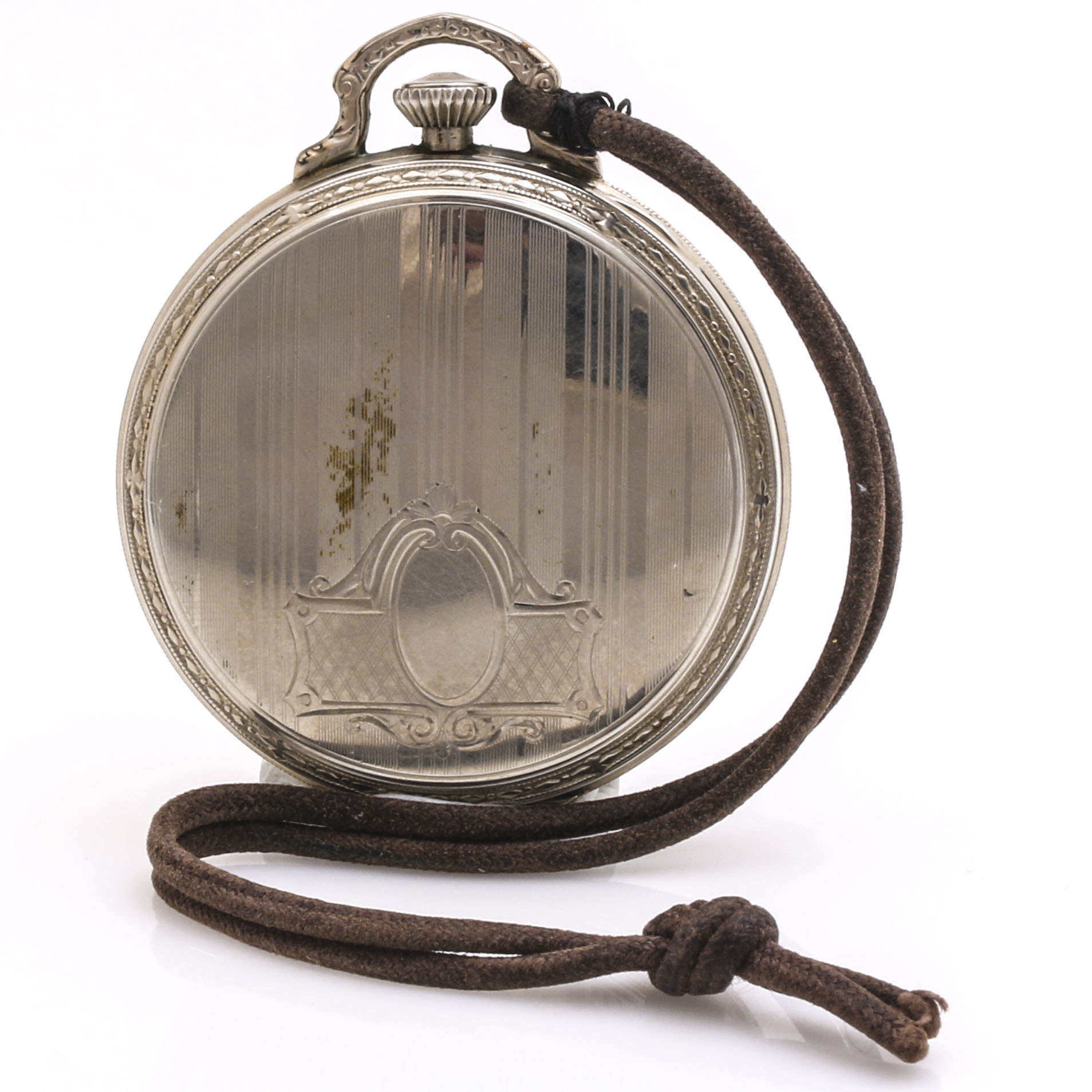 Elgin 14K White Gold Filled Pocket Watch