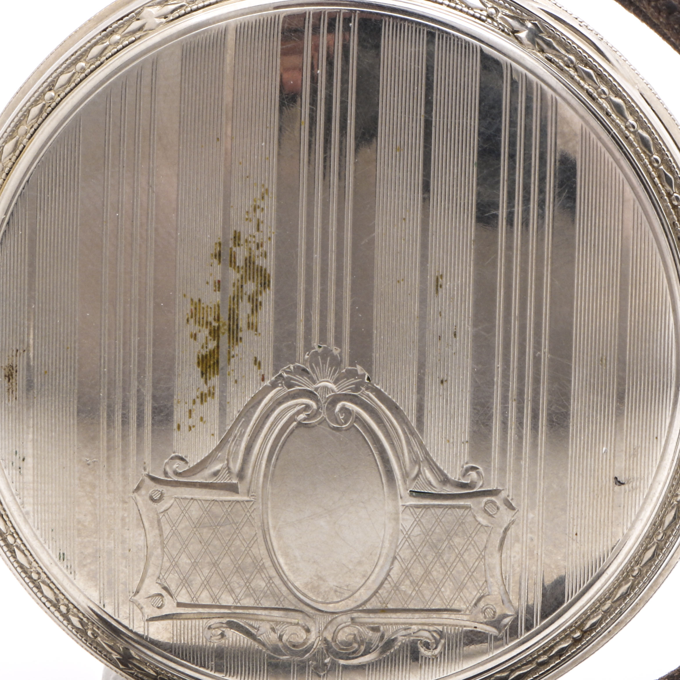 Elgin 14K White Gold Filled Pocket Watch