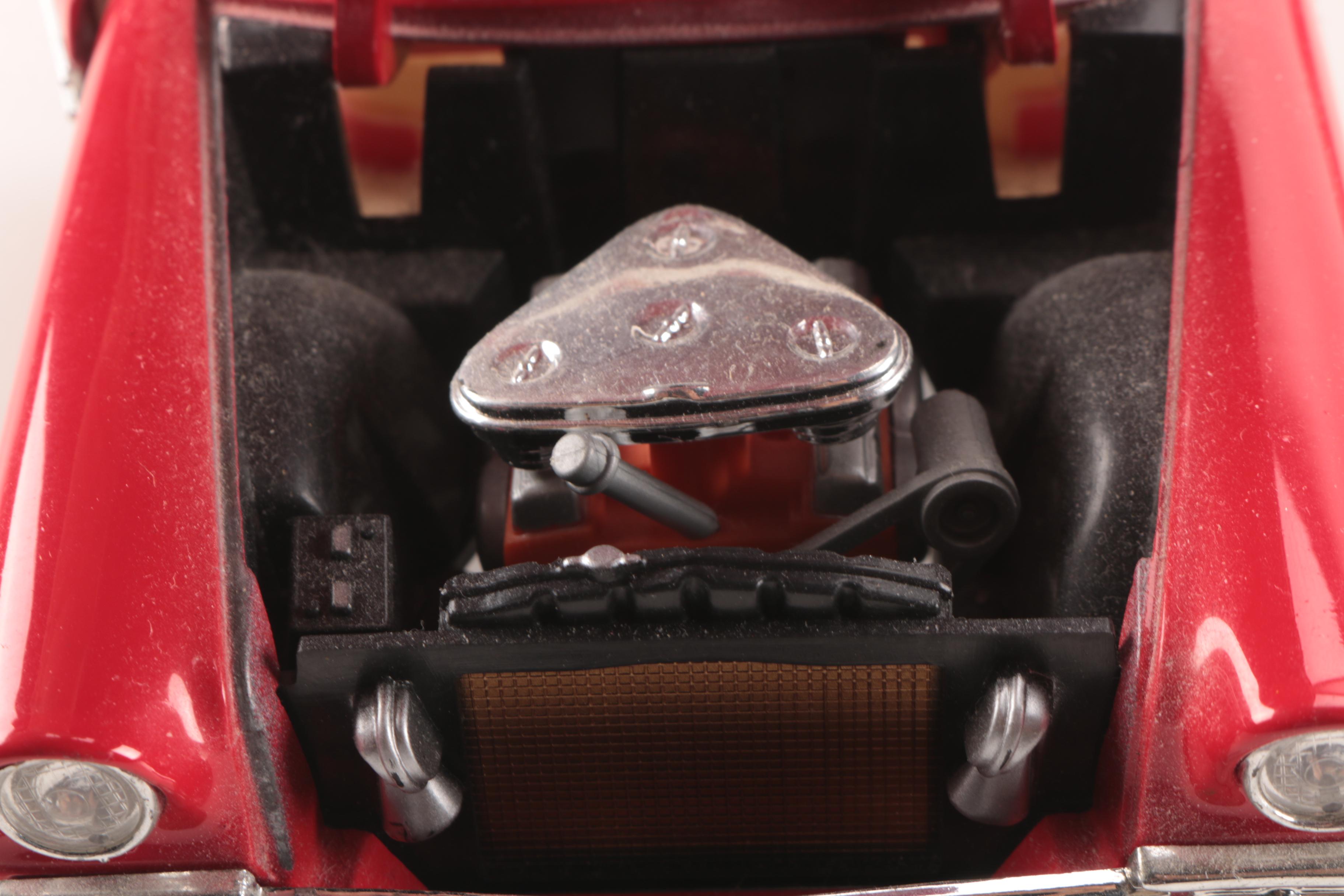 Collection of Eight Model Cars and One Metal Plaque