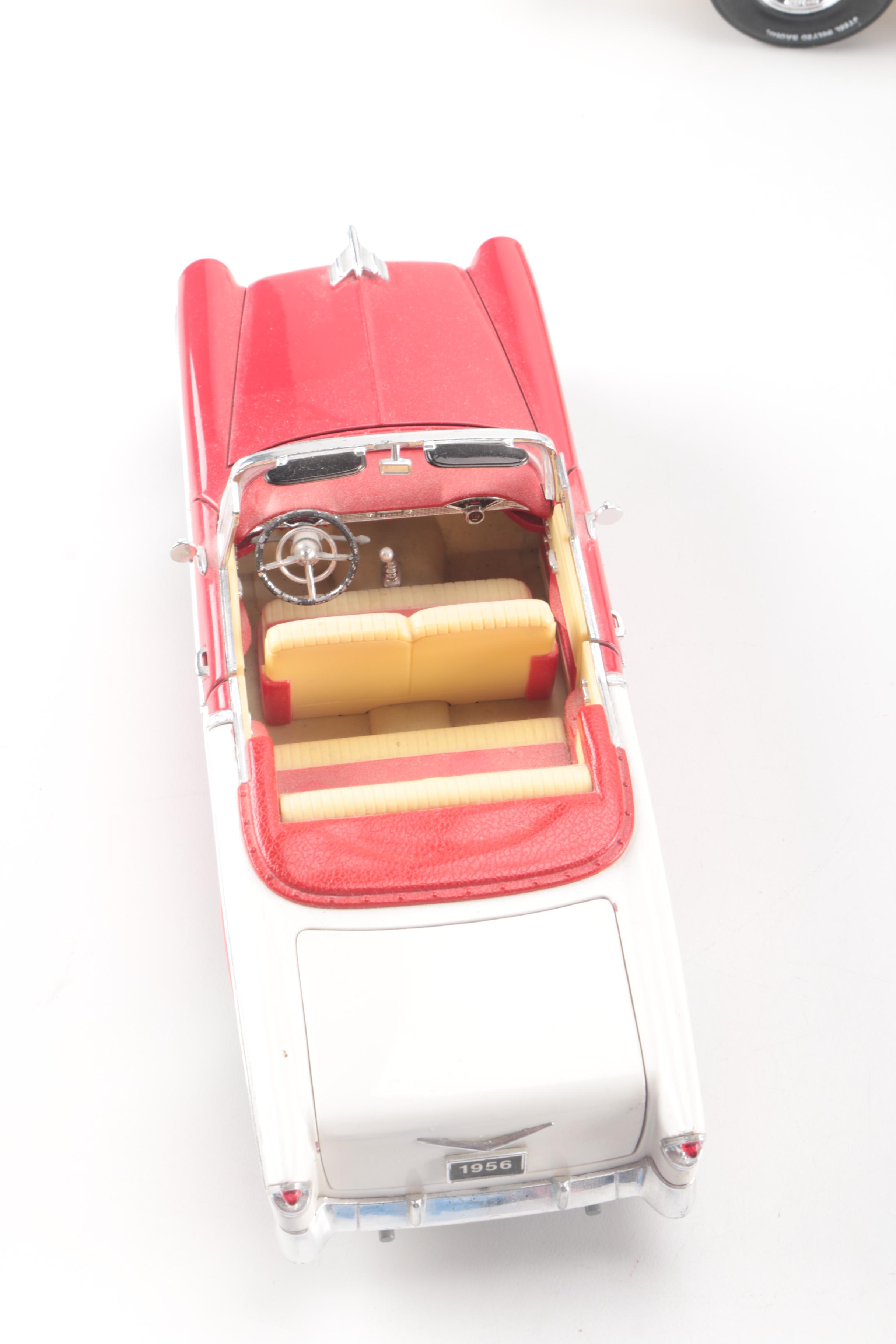 Collection of Eight Model Cars and One Metal Plaque