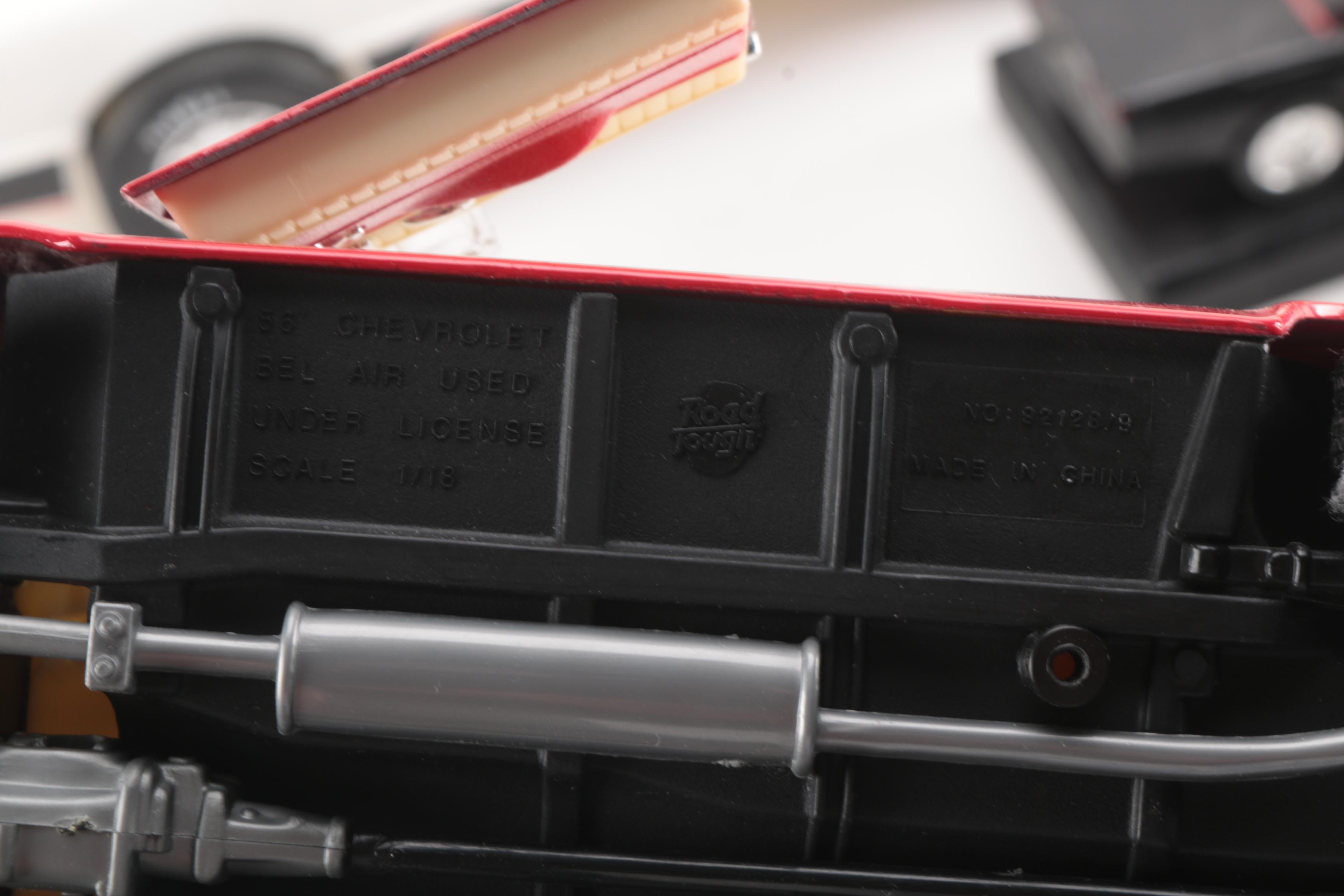 Collection of Eight Model Cars and One Metal Plaque