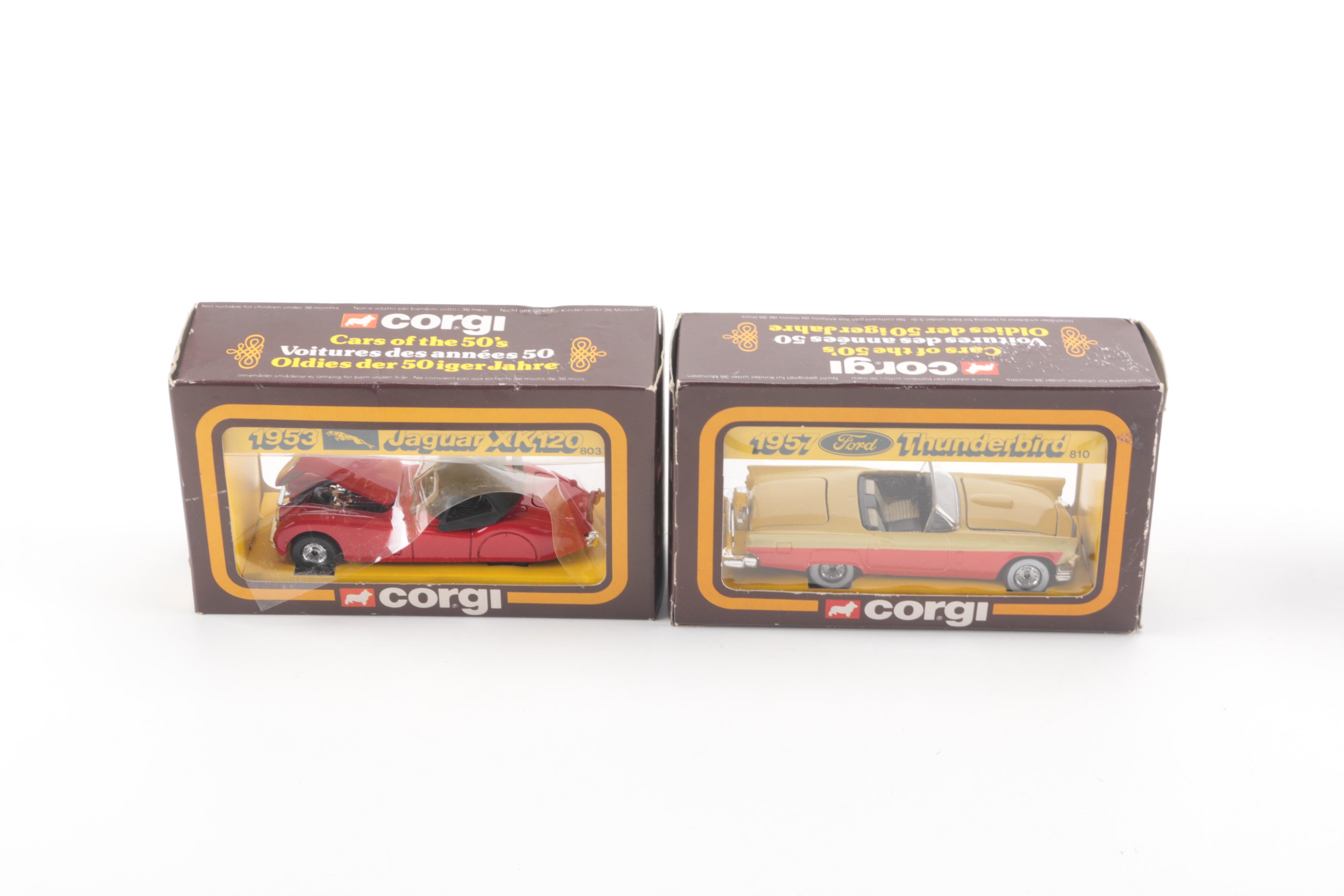 Collection of Eight Model Cars and One Metal Plaque