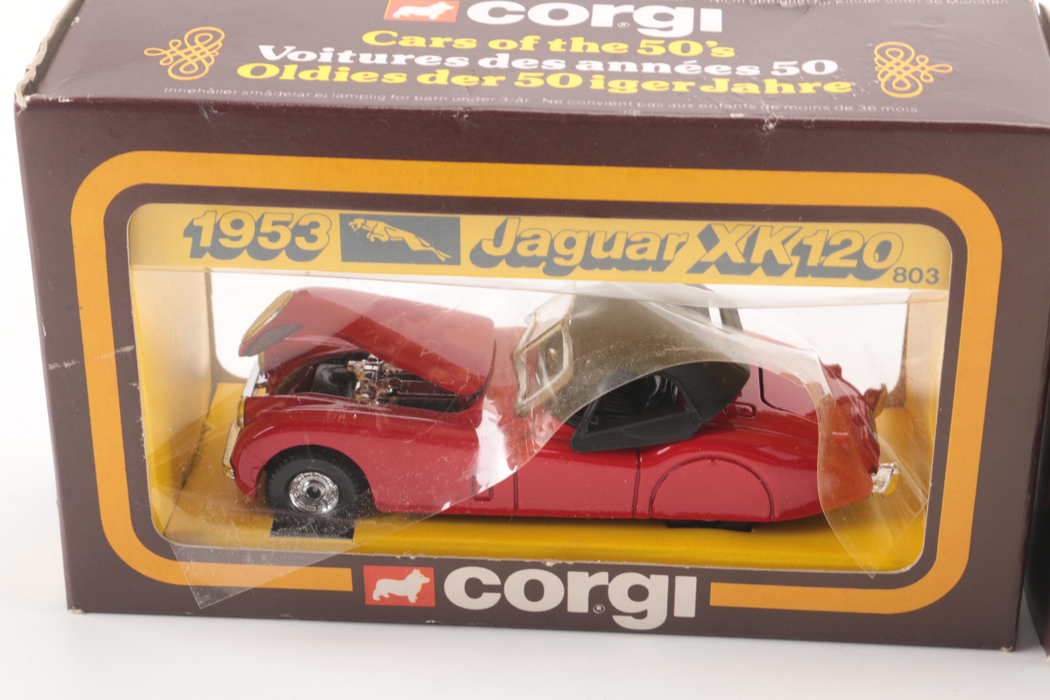 Collection of Eight Model Cars and One Metal Plaque