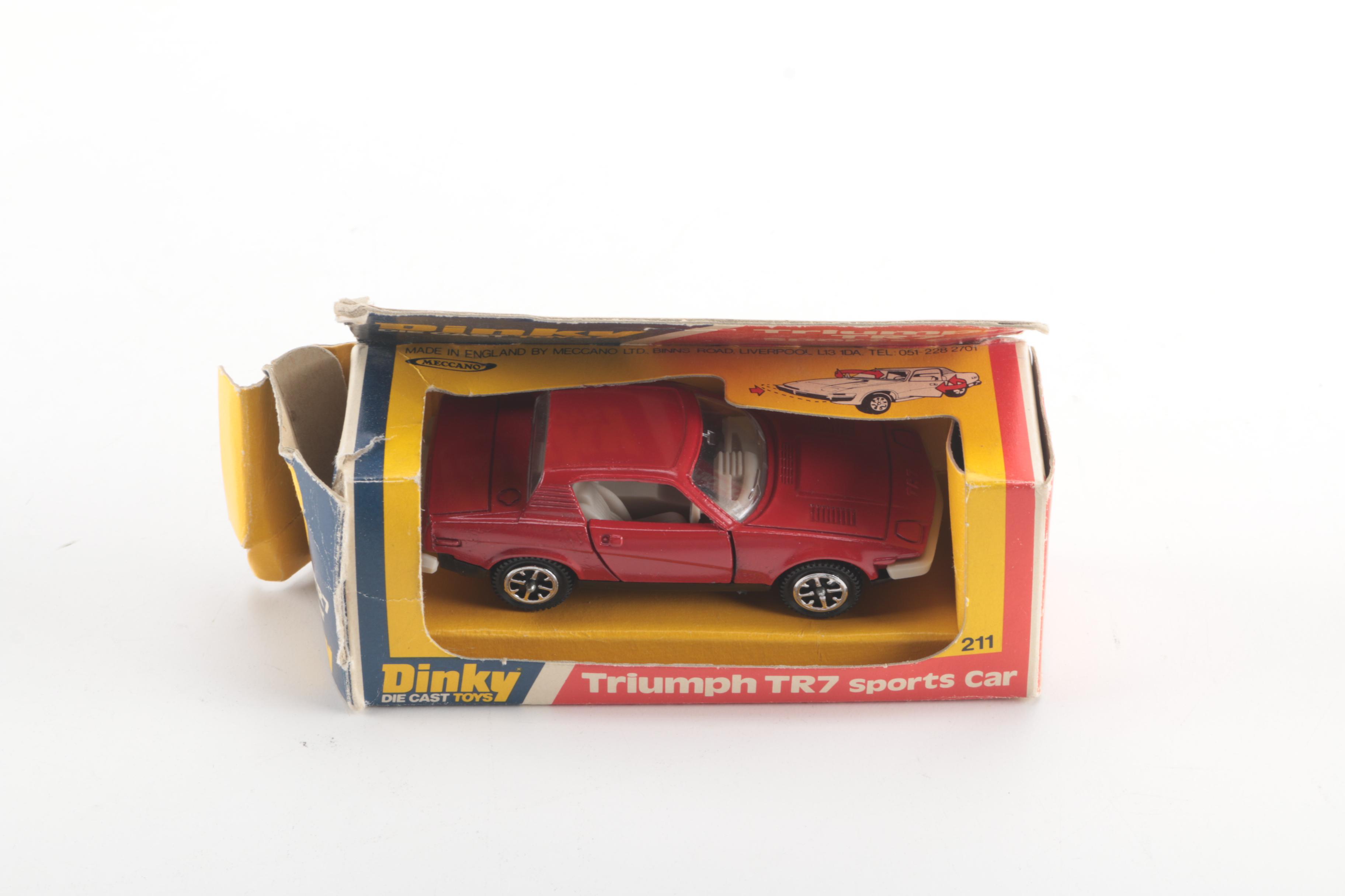 Collection of Eight Model Cars and One Metal Plaque