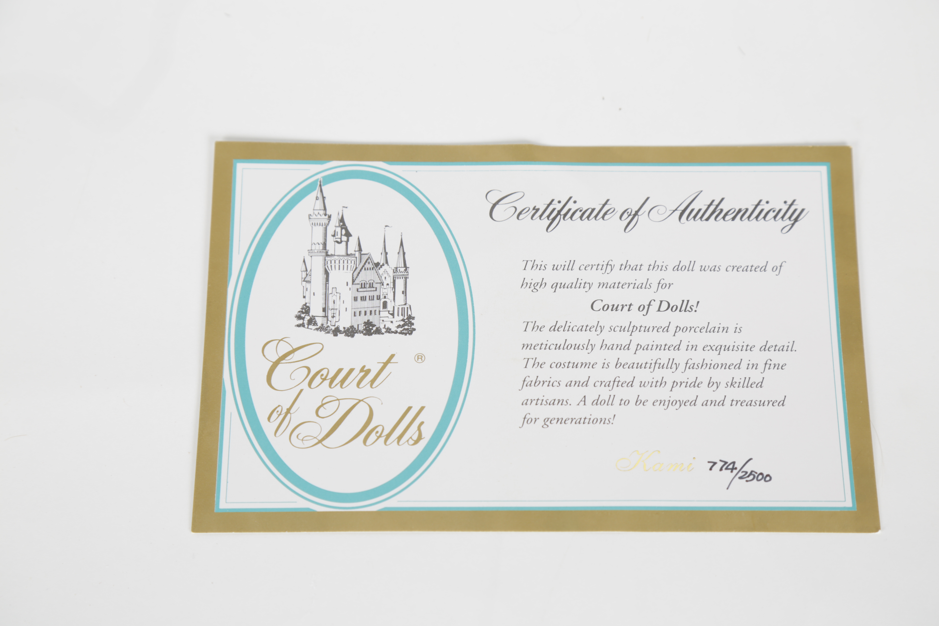 Limited Edition Jan McLean Paige and Court of Dolls "Kami" Dolls