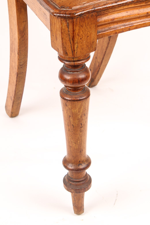 Antique 19th Century Carved Oak Hall Chair