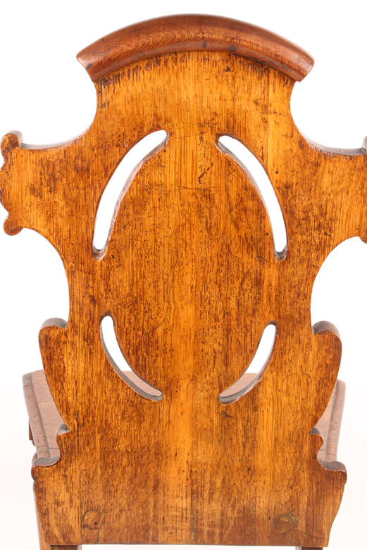 Antique 19th Century Carved Oak Hall Chair