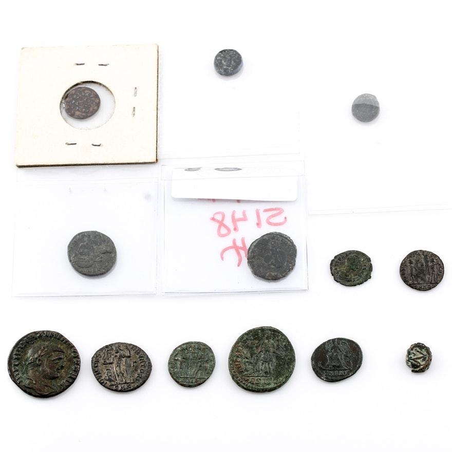 Collection of (13) Bronze and Copper Ancient Roman Coins