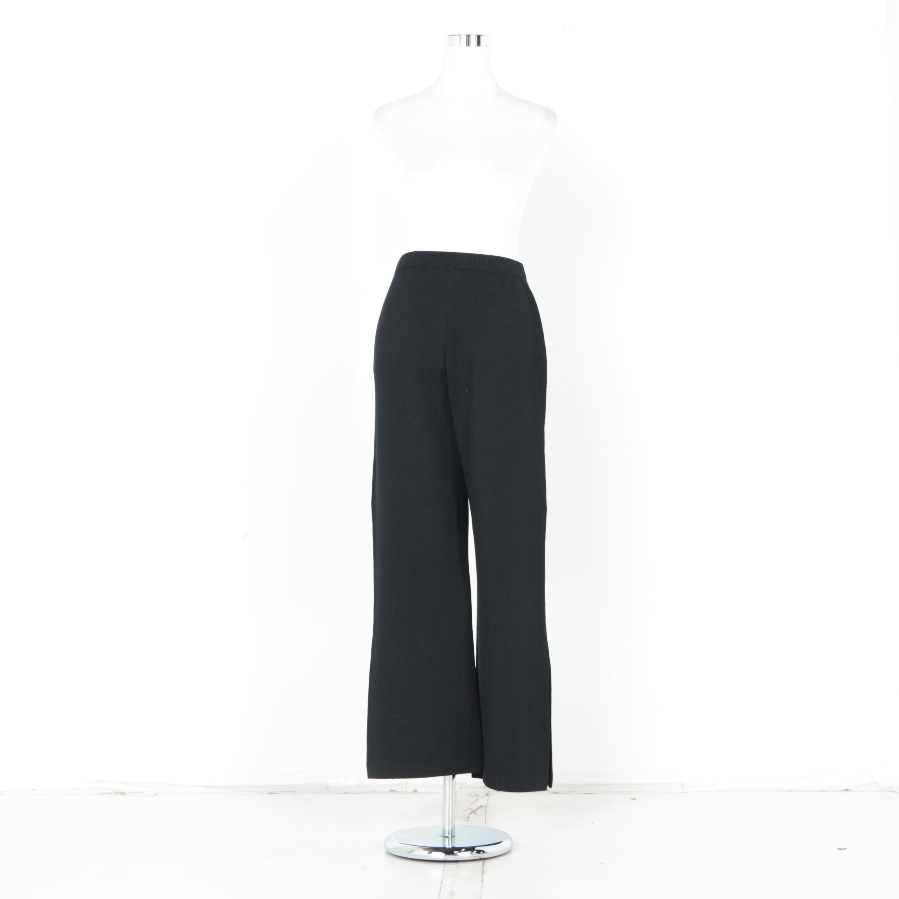 St. John Evening Black Knit Pants