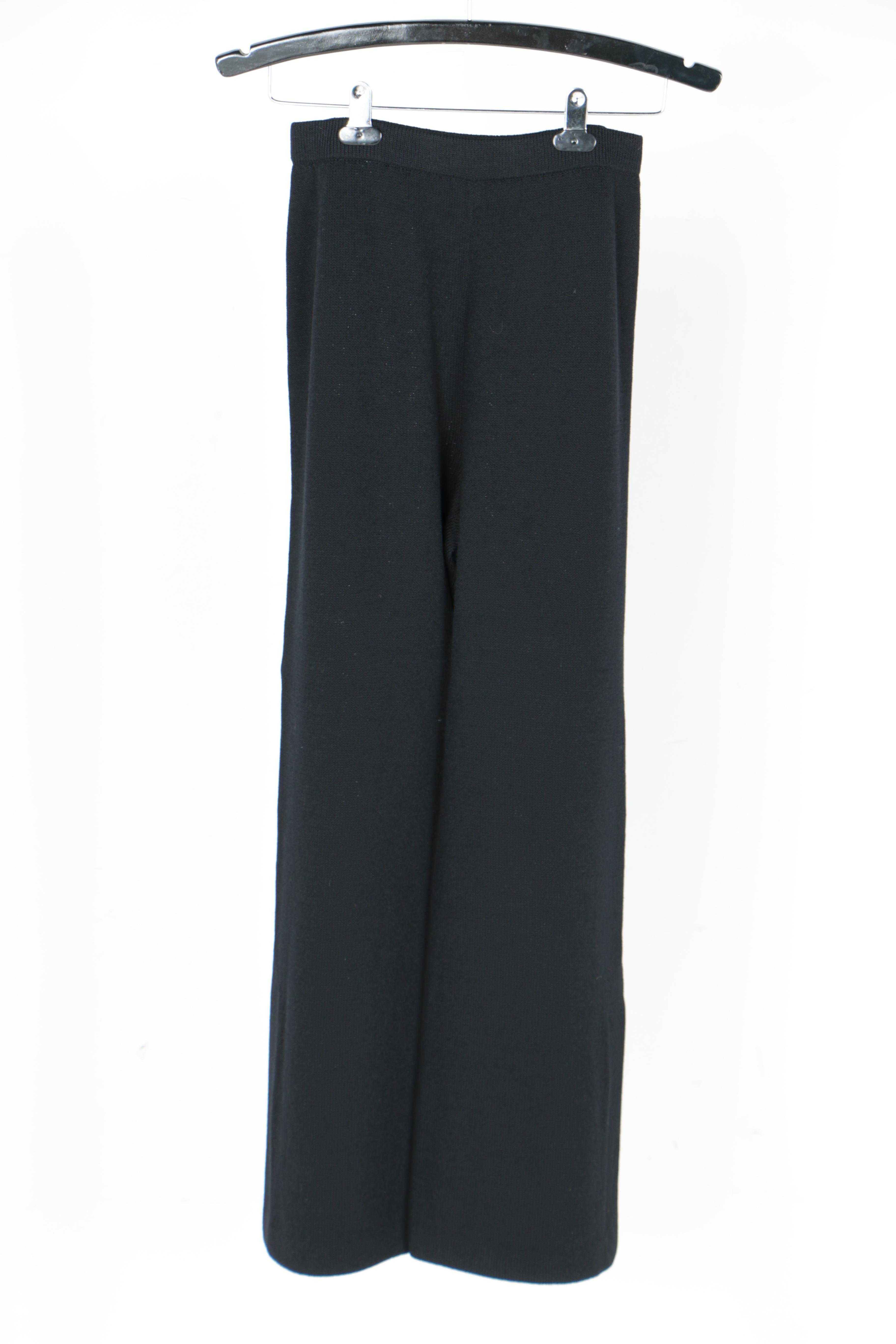 St. John Evening Black Knit Pants