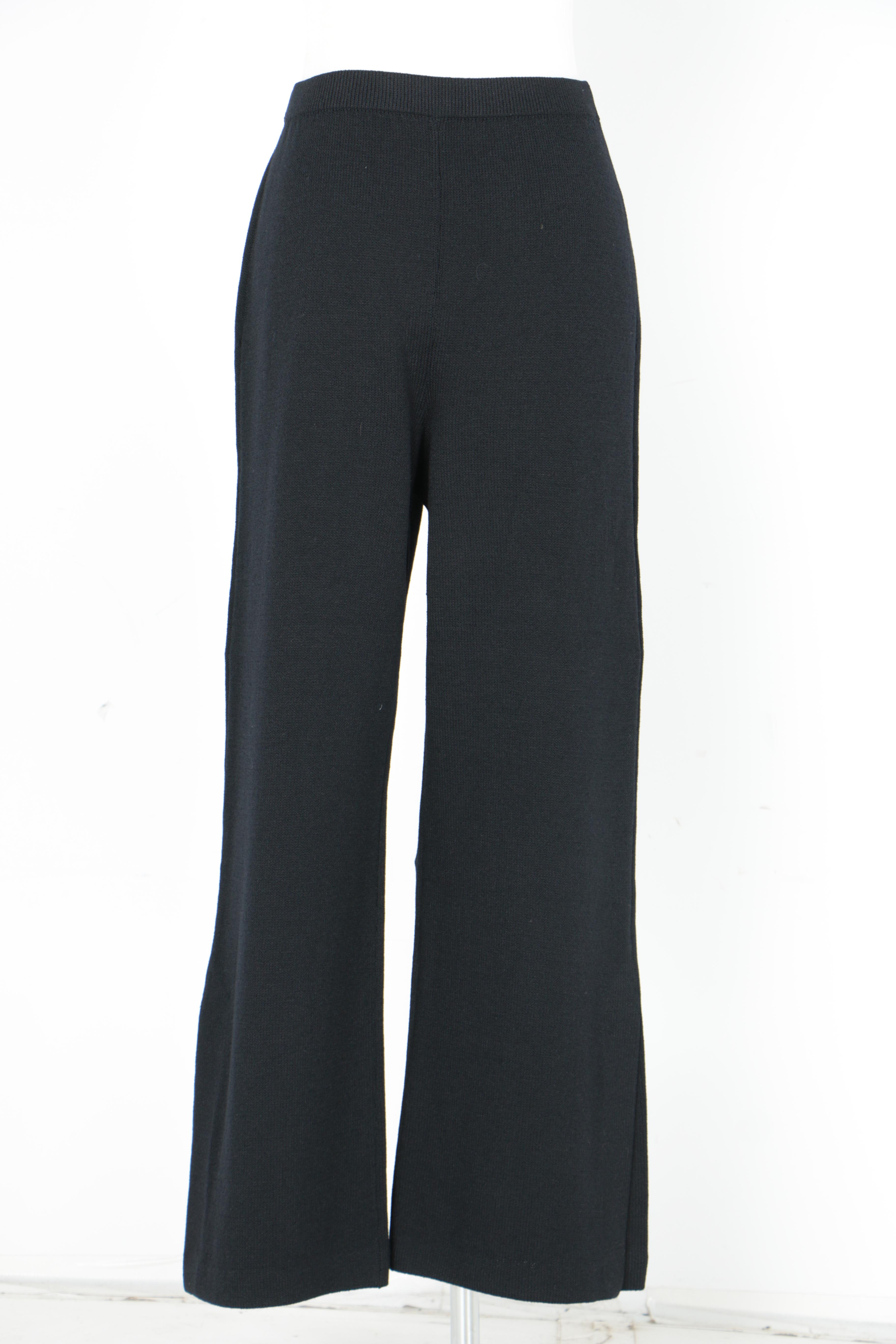St. John Evening Black Knit Pants