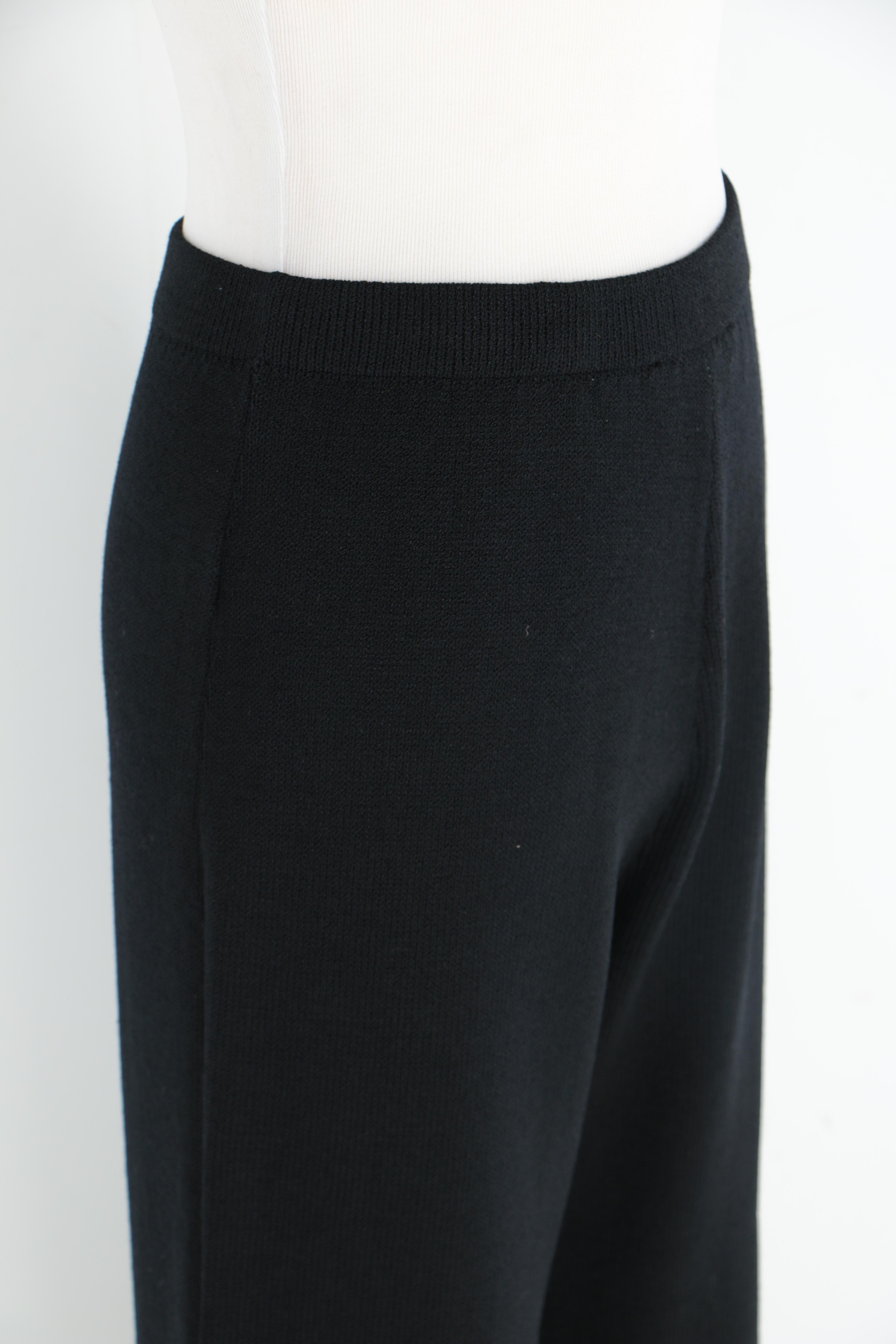 St. John Evening Black Knit Pants