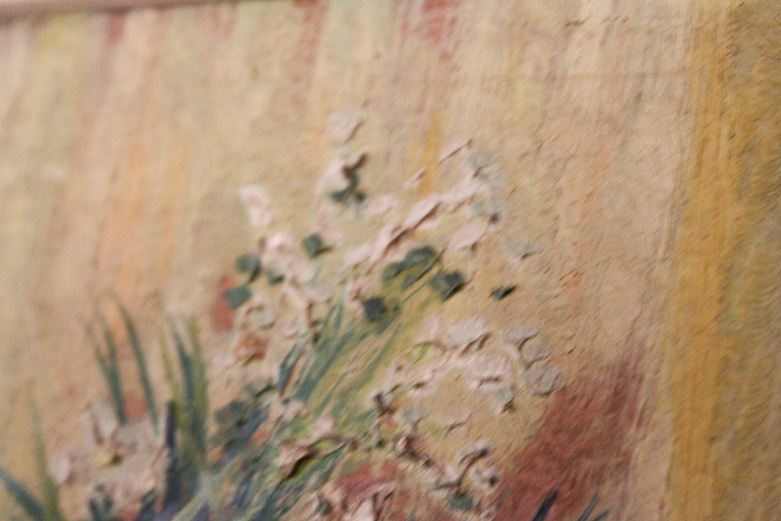 Leighton C. Hamilton Oil on Board Painting of a Floral Still Life