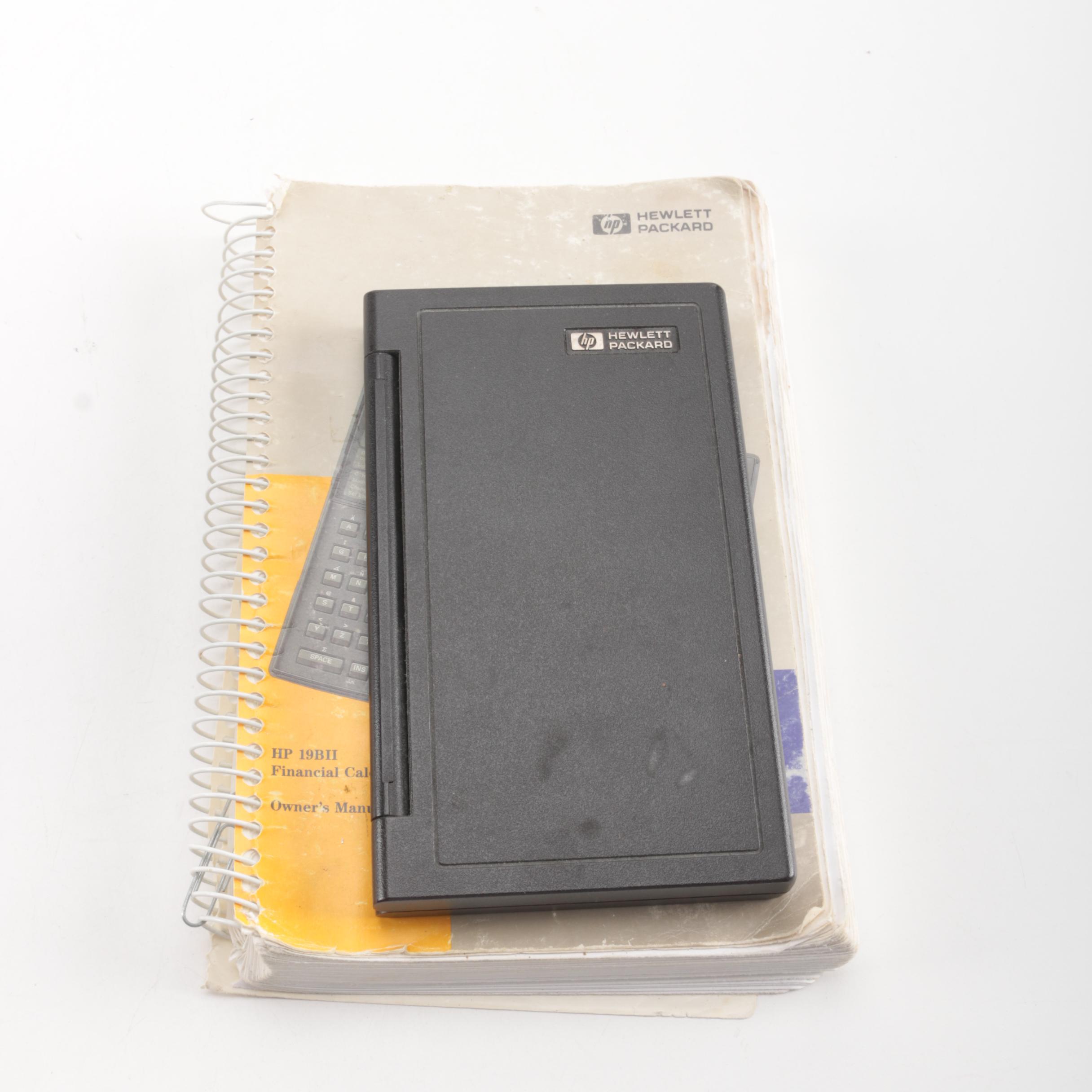 1989 HP Financial Calculator with Manual