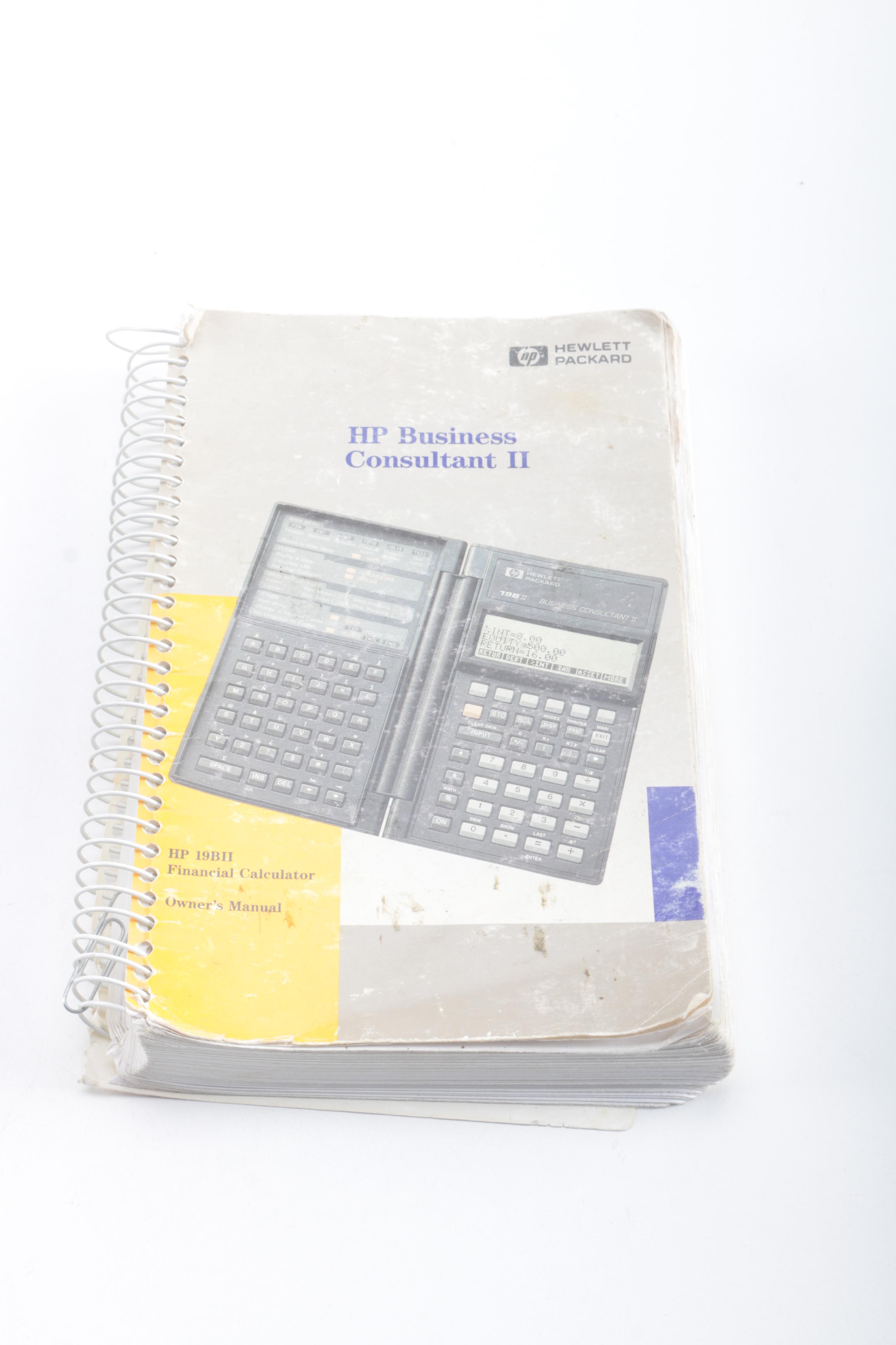 1989 HP Financial Calculator with Manual