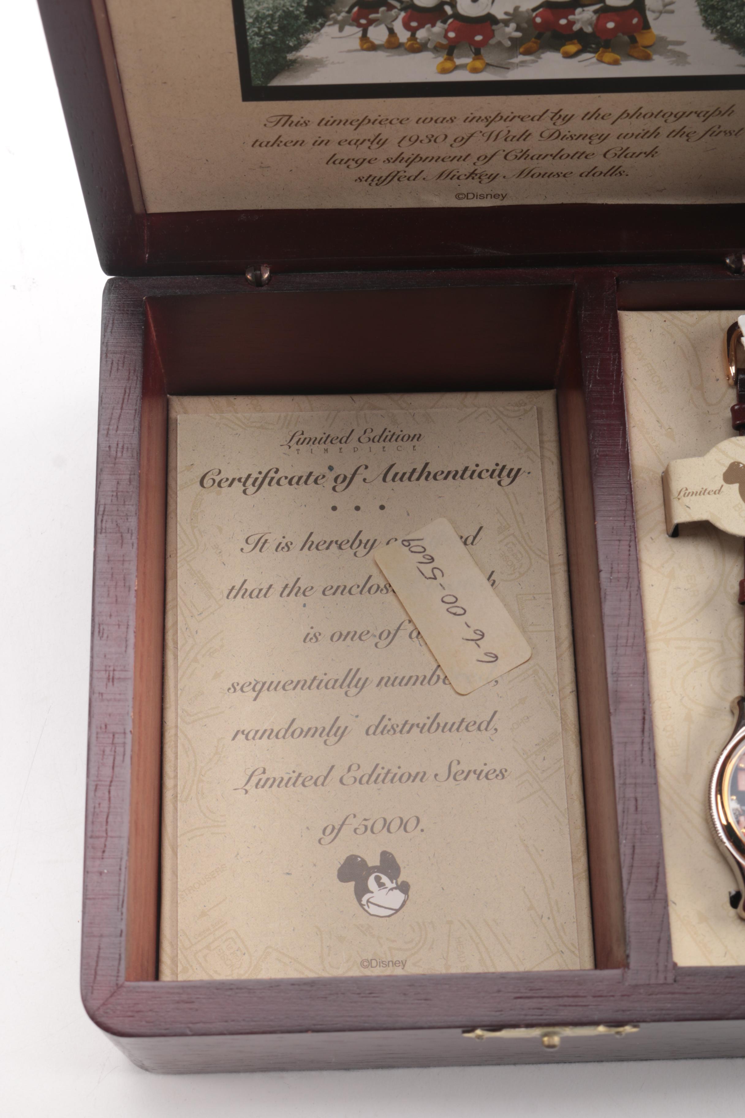 Limited Edition Walt Disney TImepiece in Collectors Box and Fanny Pack