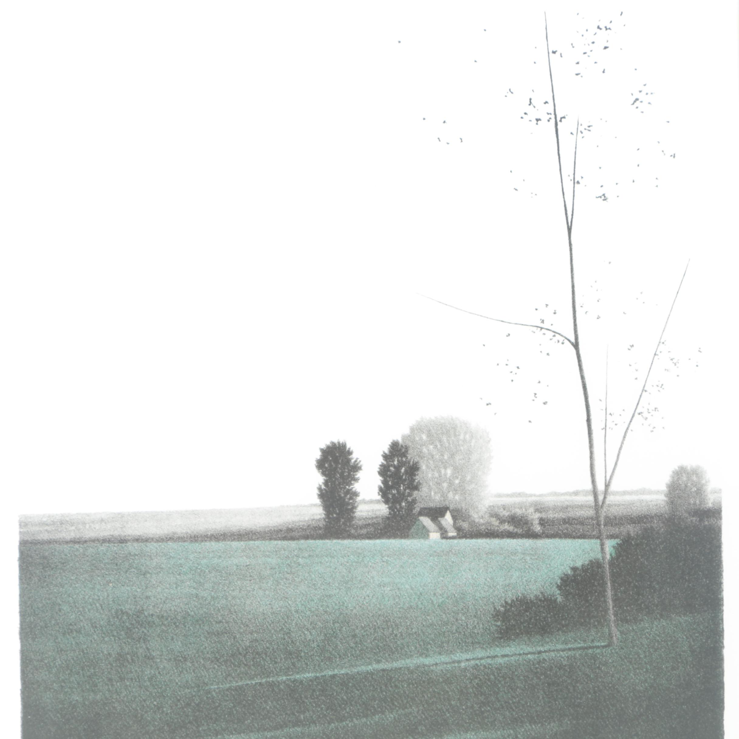 Robert Kipniss Artist Proof Lithograph "Fields at Morning"