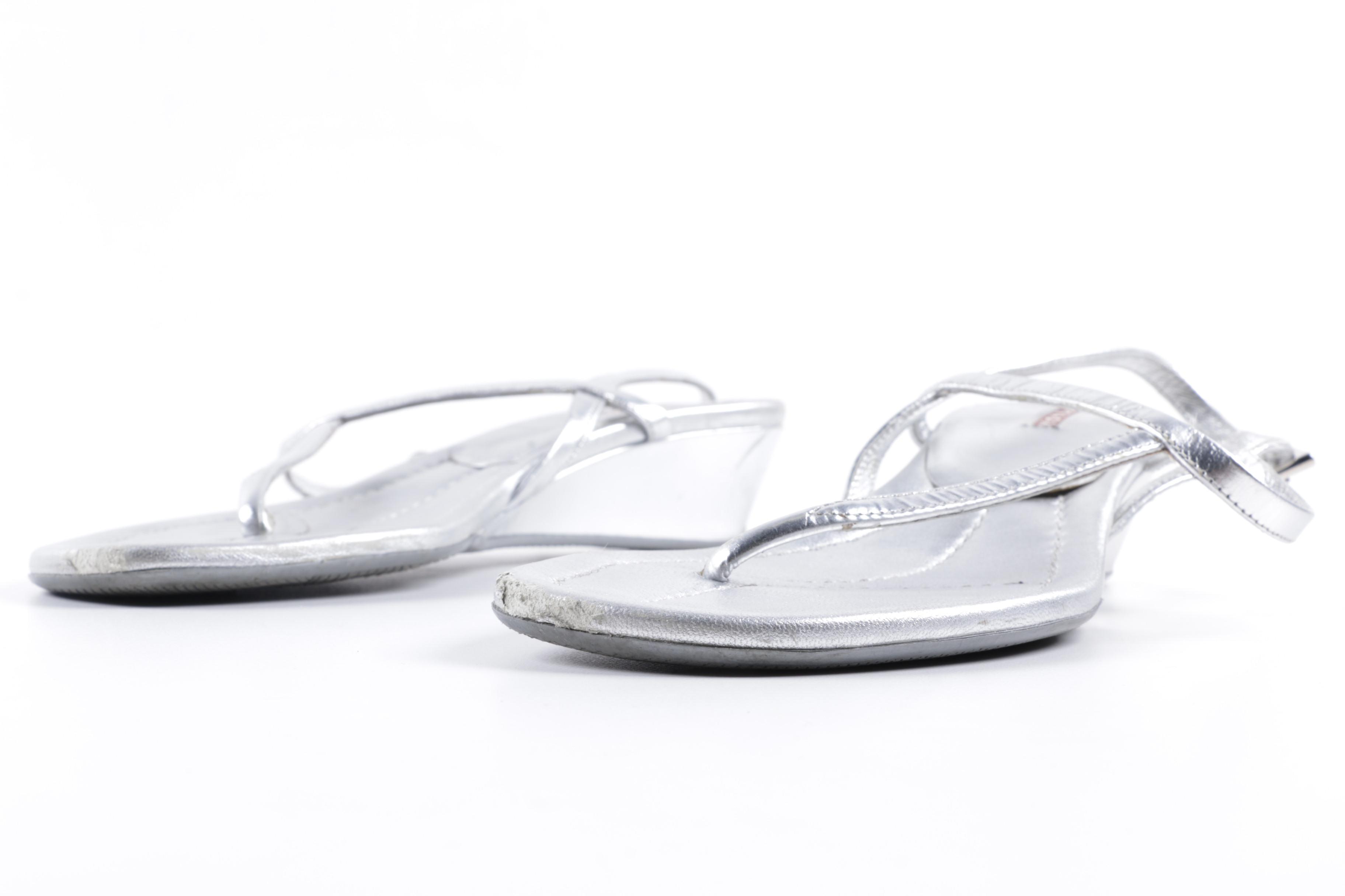 Prada Metallic Sandals