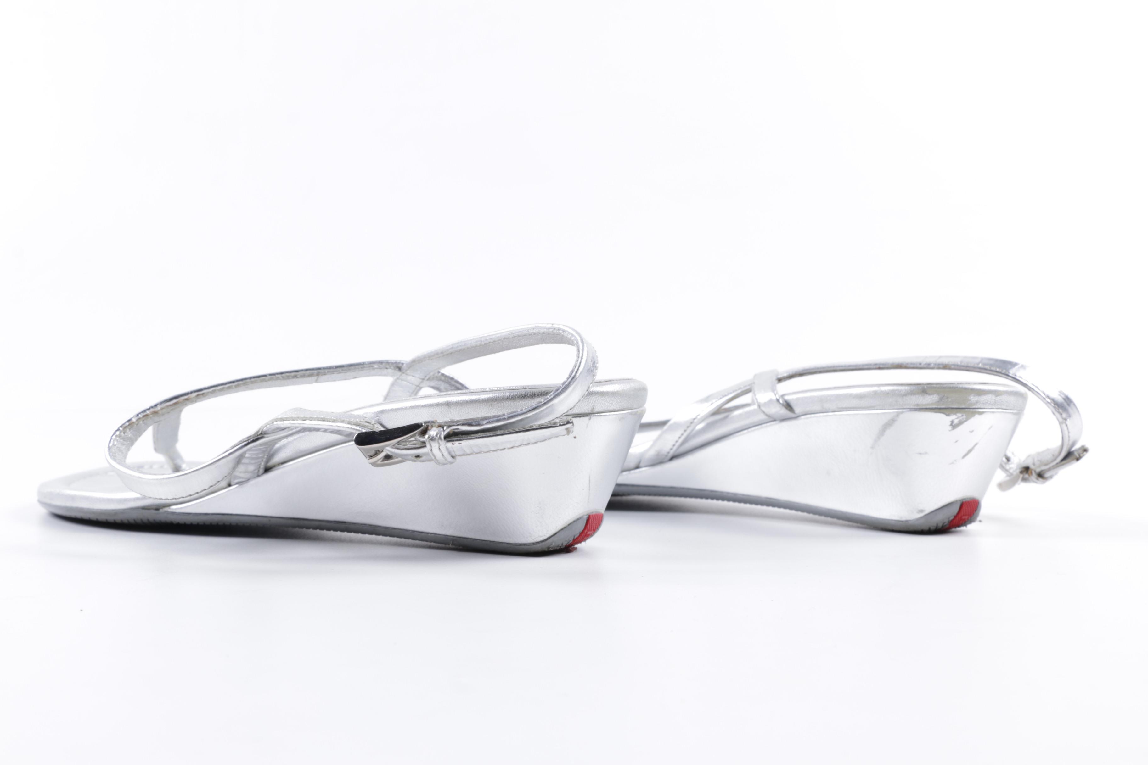 Prada Metallic Sandals