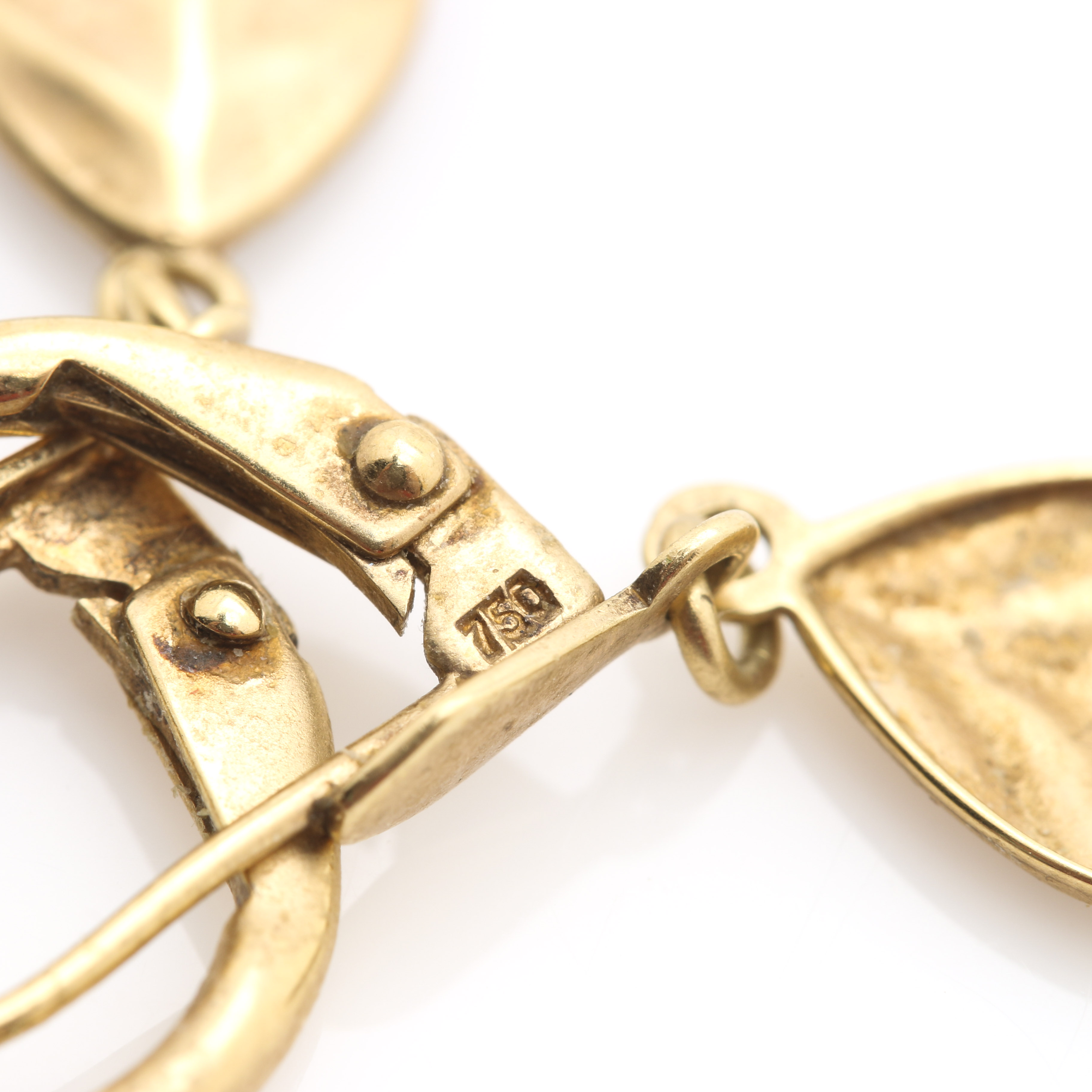 18K Yellow Gold Earrings Including Turquoise