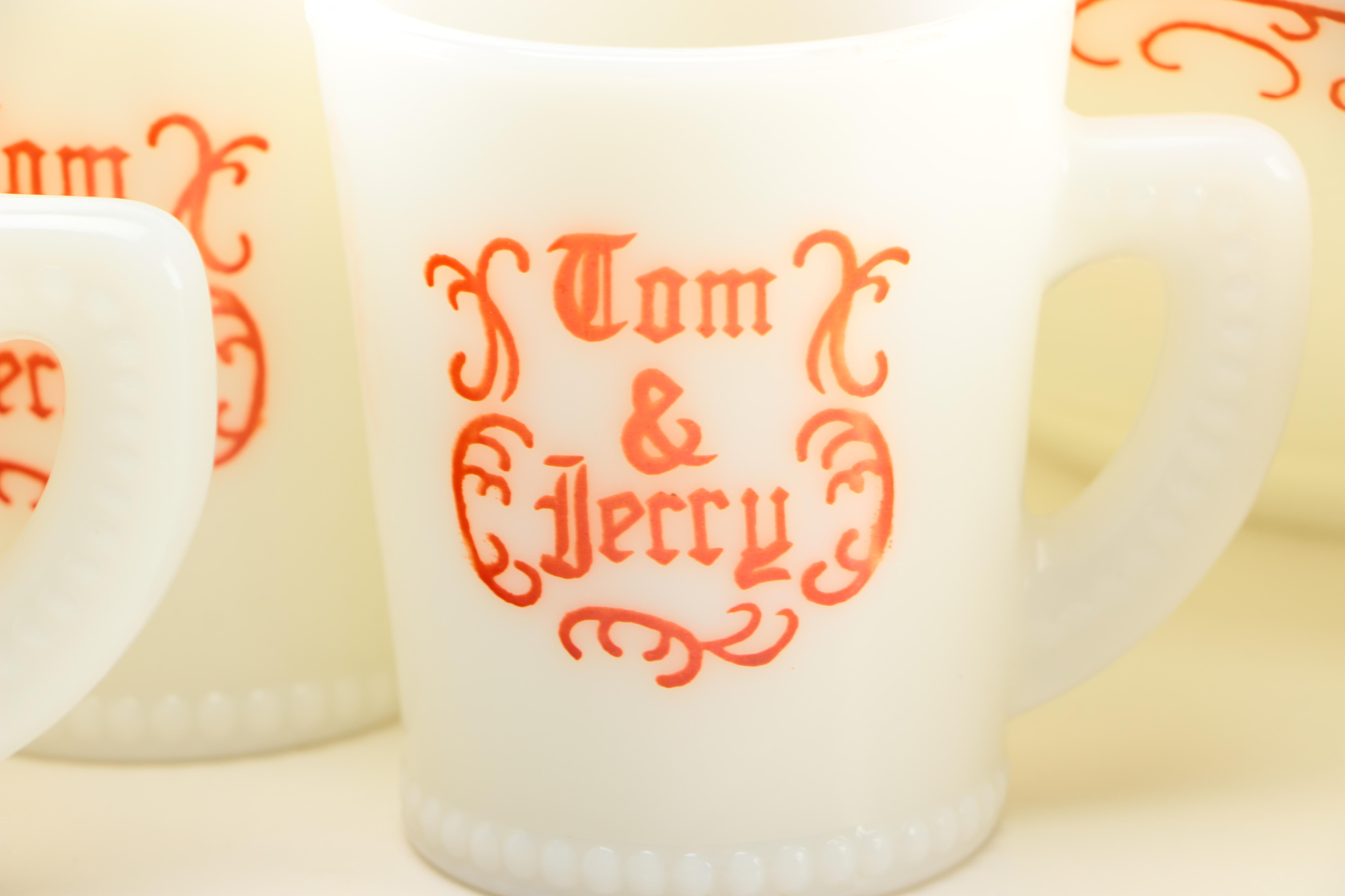 Vintage McKee "Tom & Jerry" Punch Bowl and Mugs With Others