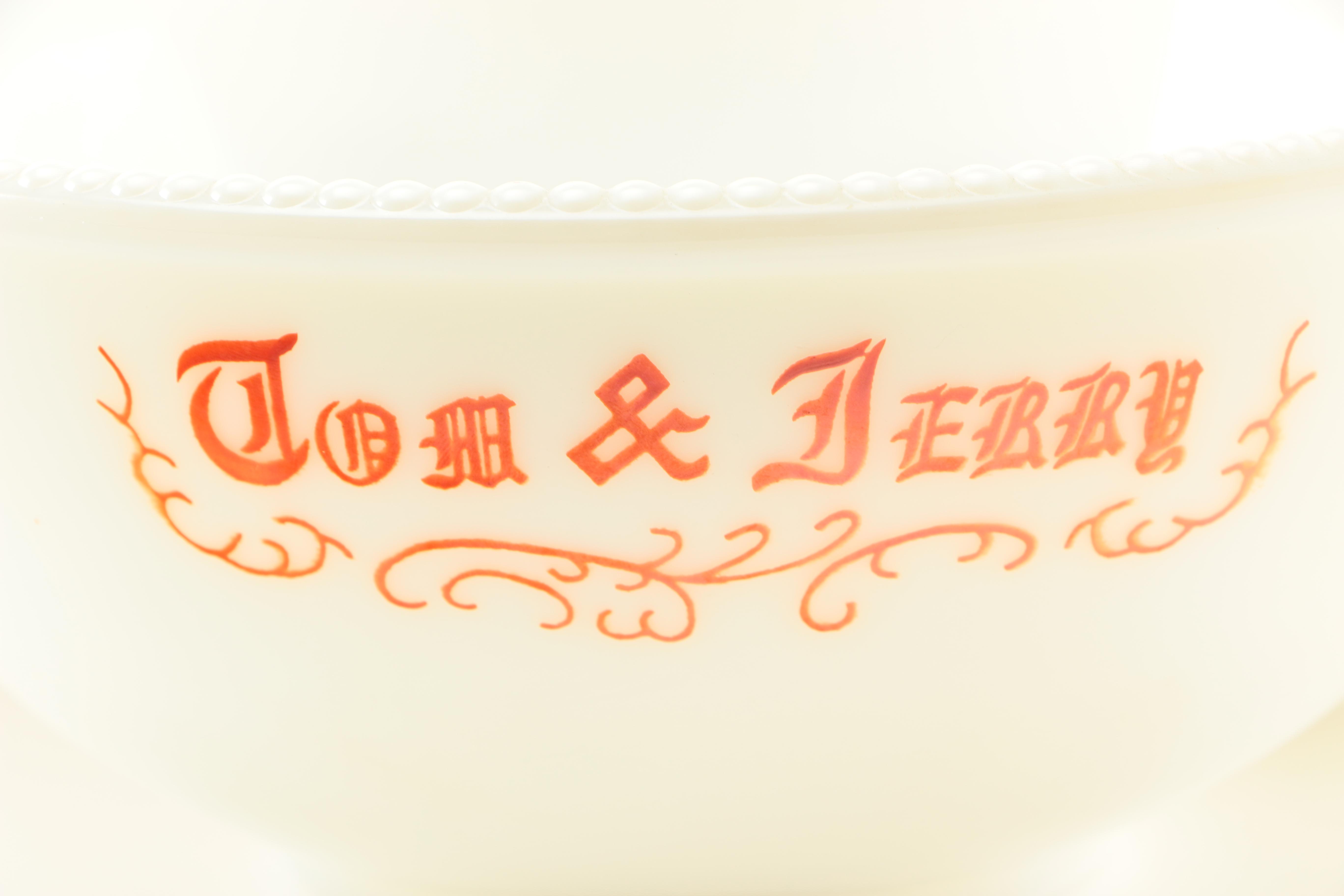 Vintage McKee "Tom & Jerry" Punch Bowl and Mugs With Others