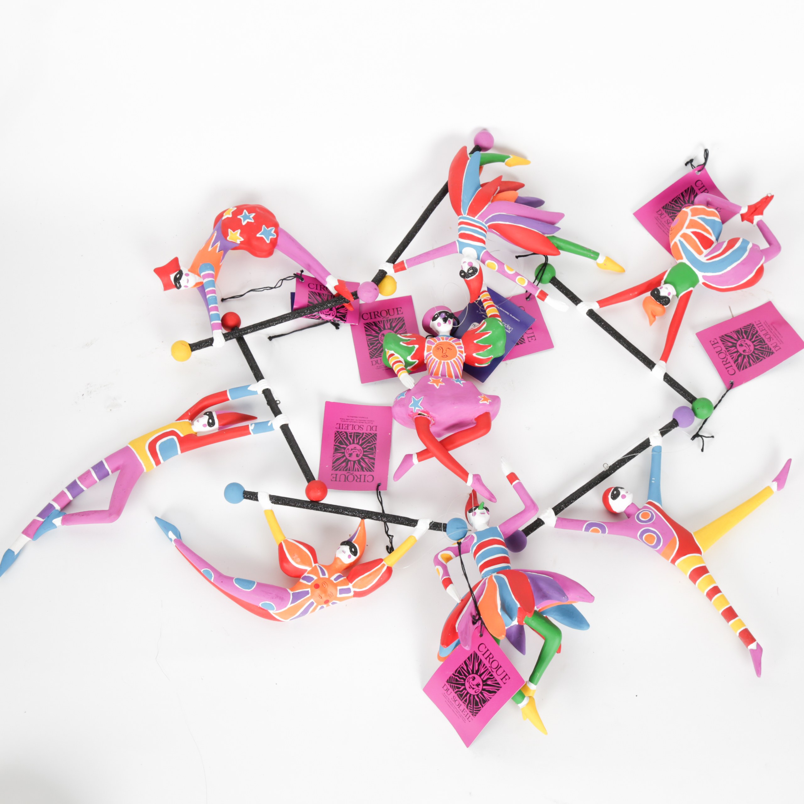 Set of Department 56 Cirque Du Soleil Ornaments