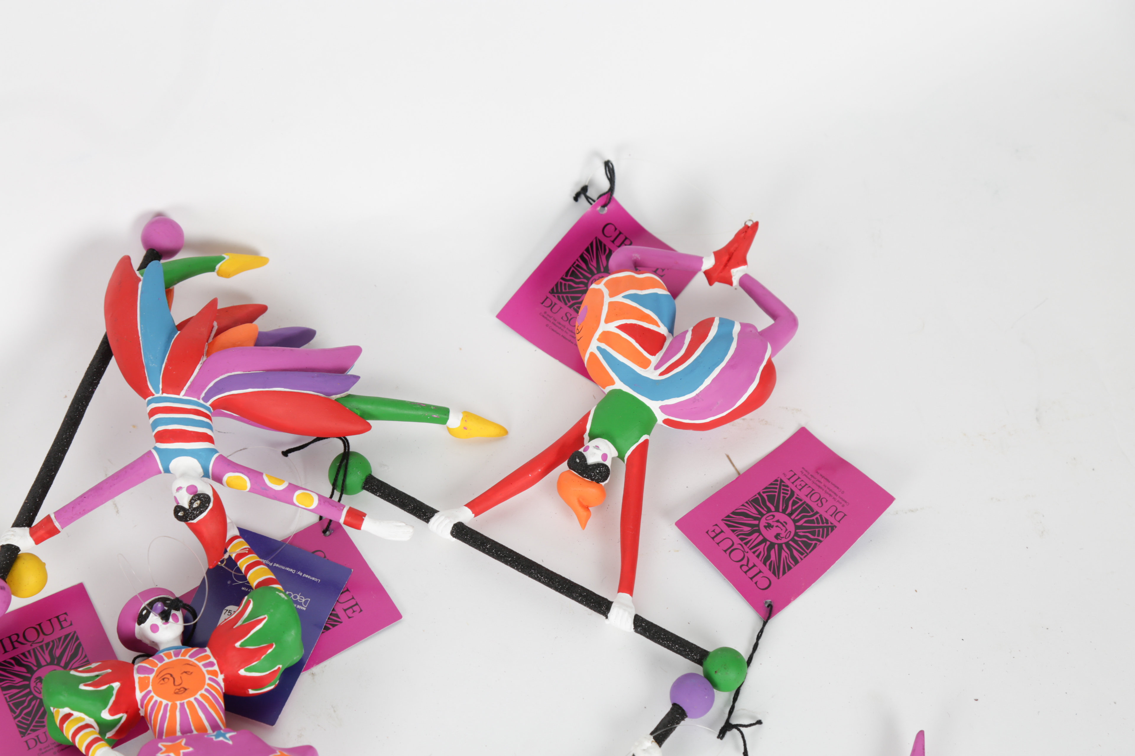 Set of Department 56 Cirque Du Soleil Ornaments