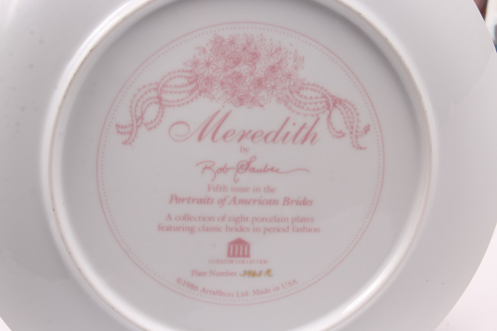 Rob Sauber "Portraits of American Brides" Collectors Plates