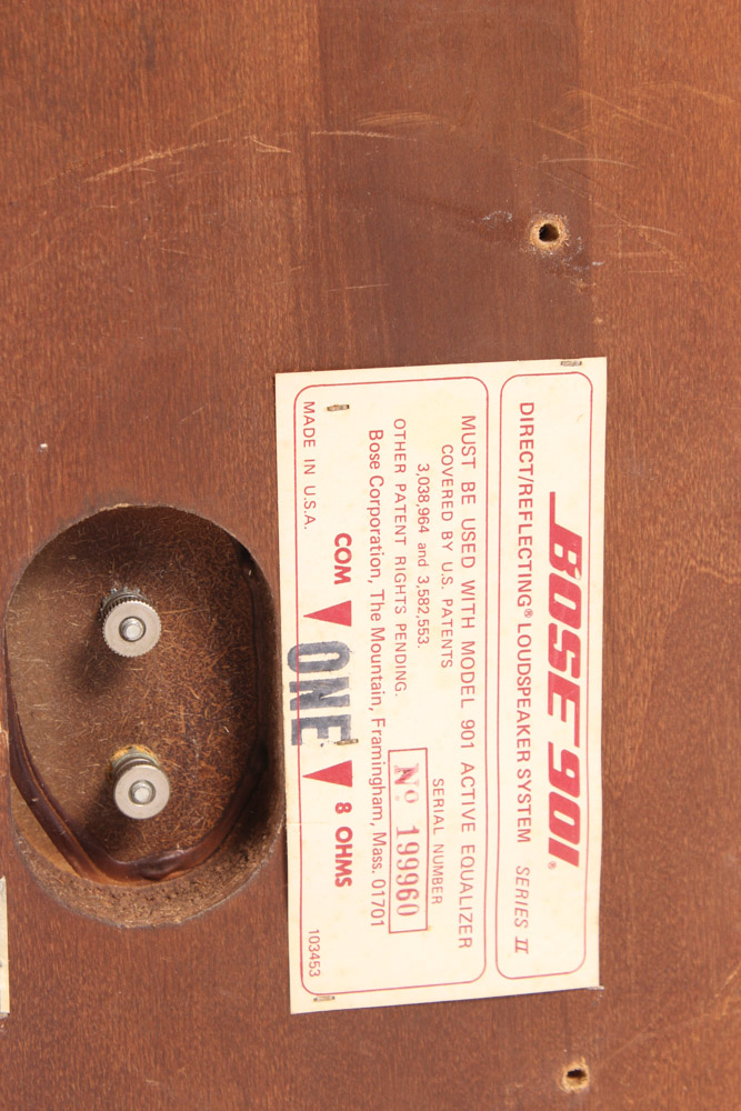 Vintage Bose 901 Series II Speakers on Tulip Stands