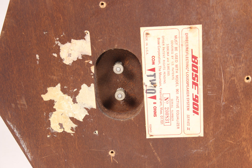 Vintage Bose 901 Series II Speakers on Tulip Stands