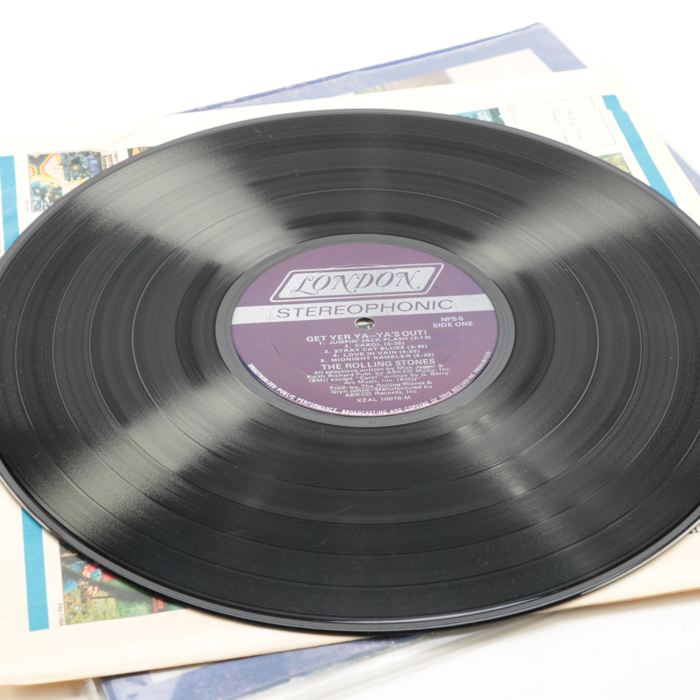 Rolling Stones "Get Yer Ya-Ya's Out!" and "Play With Fire" Russian Print Records