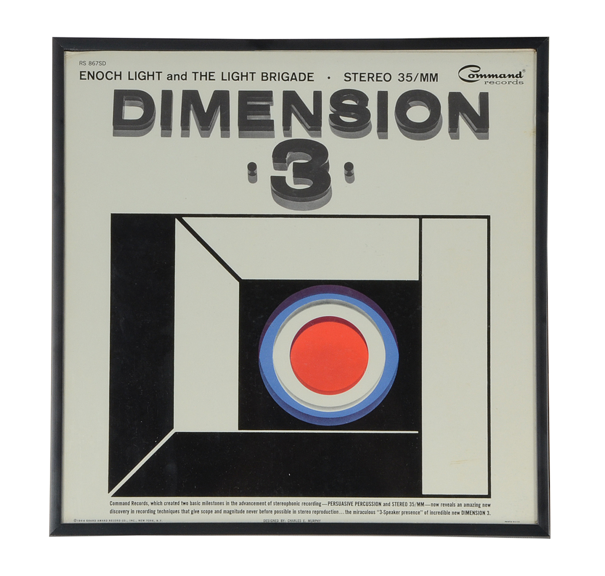 Two Framed Displays of Enoch Light LP Sleeves