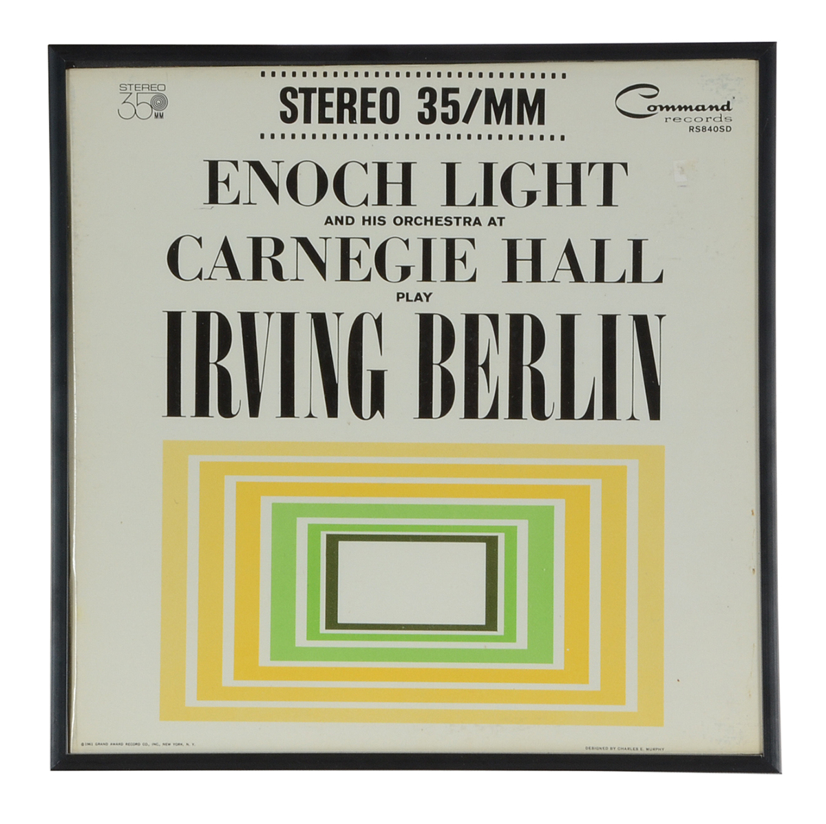 Two Framed Displays of Enoch Light LP Sleeves