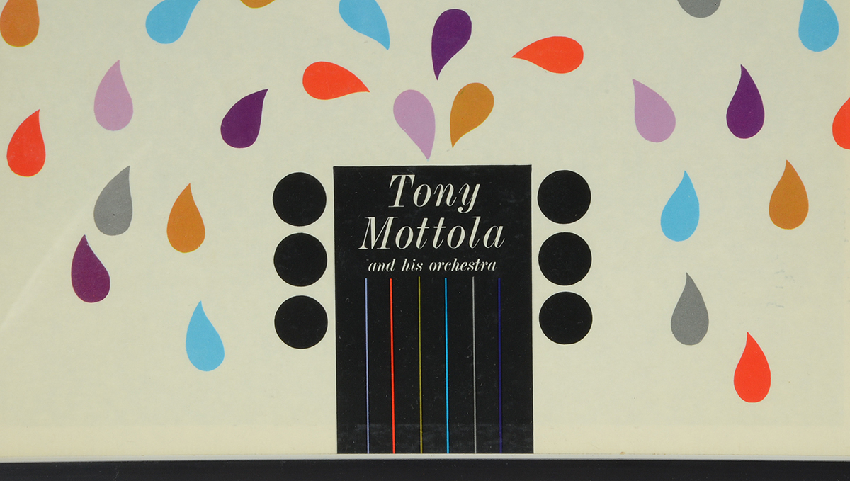 Two Framed Displays of Tony Mottola LP Sleeves