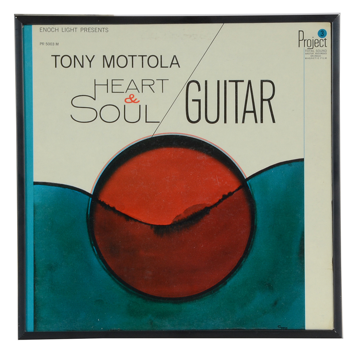 Two Framed Displays of Tony Mottola LP Sleeves