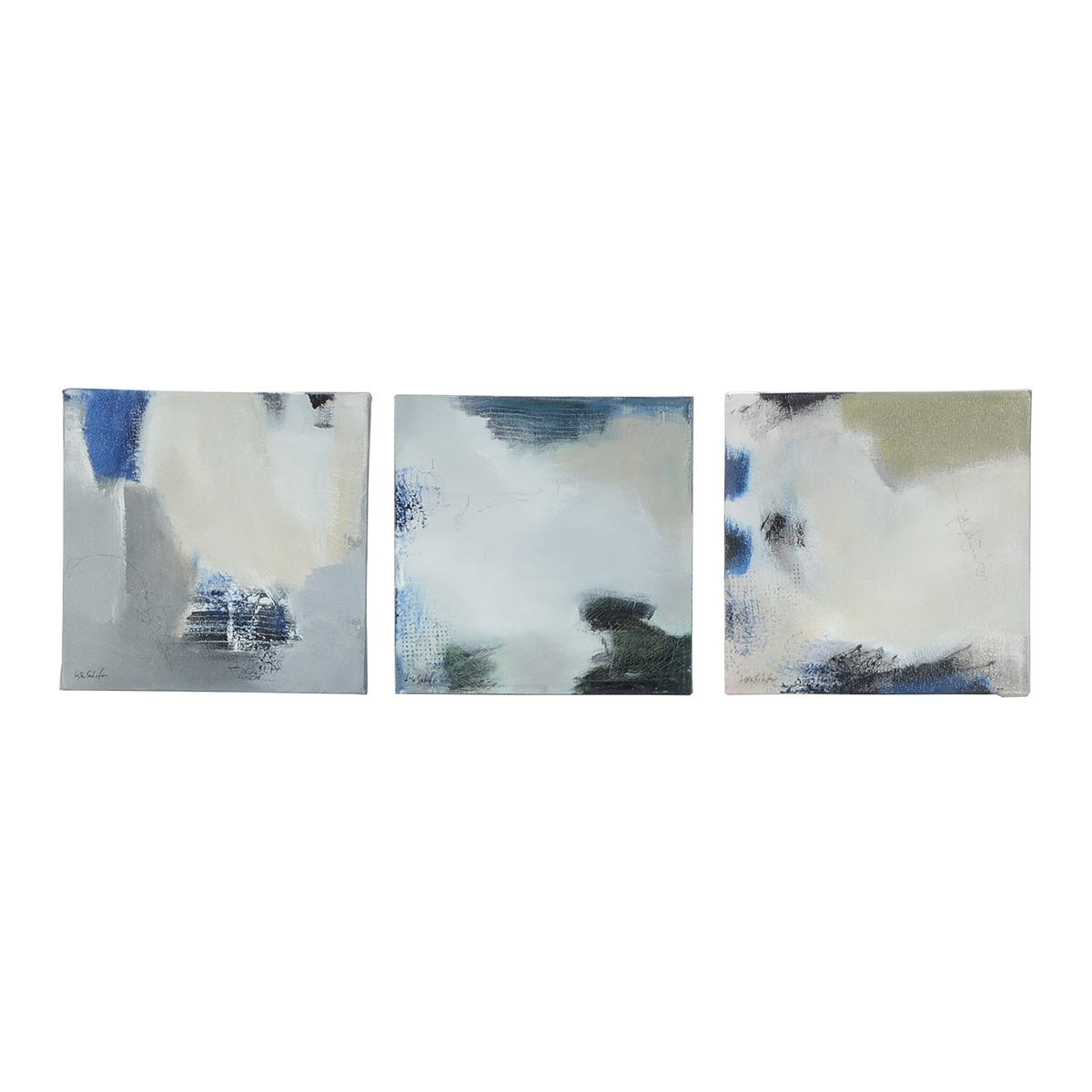 Lisa Schafer Original Acrylic on Canvas Triptych Installation