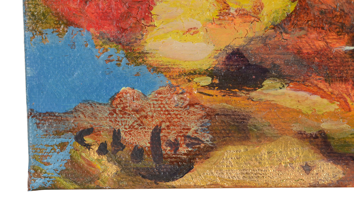 Lisa Schafer Original Acrylic and Gold Leaf on Canvas Triptych