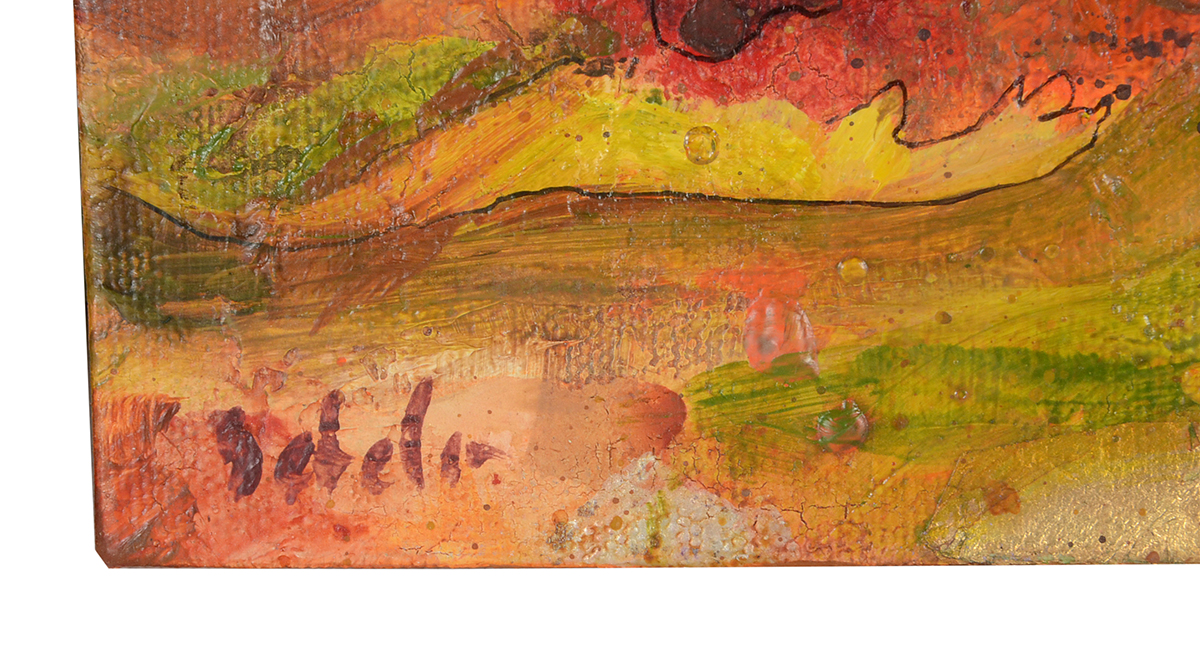 Lisa Schafer Original Acrylic and Gold Leaf on Canvas Triptych