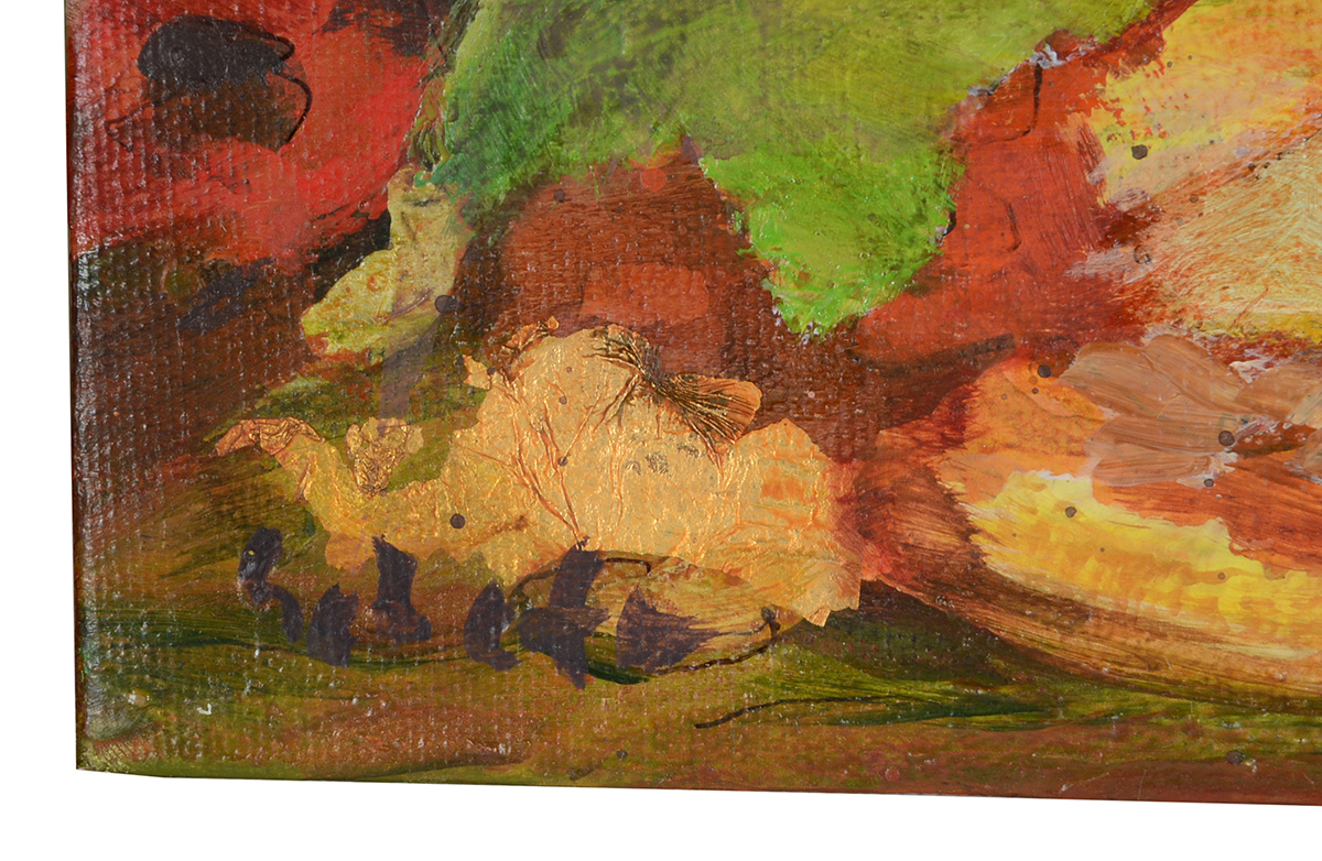 Lisa Schafer Original Acrylic and Gold Leaf on Canvas Triptych