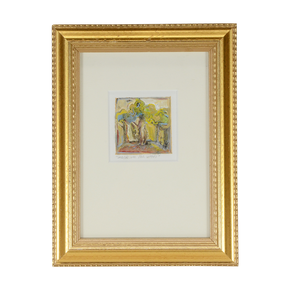 Amy Giust Original Acrylic Miniature on Paper "Walk in the Woods"