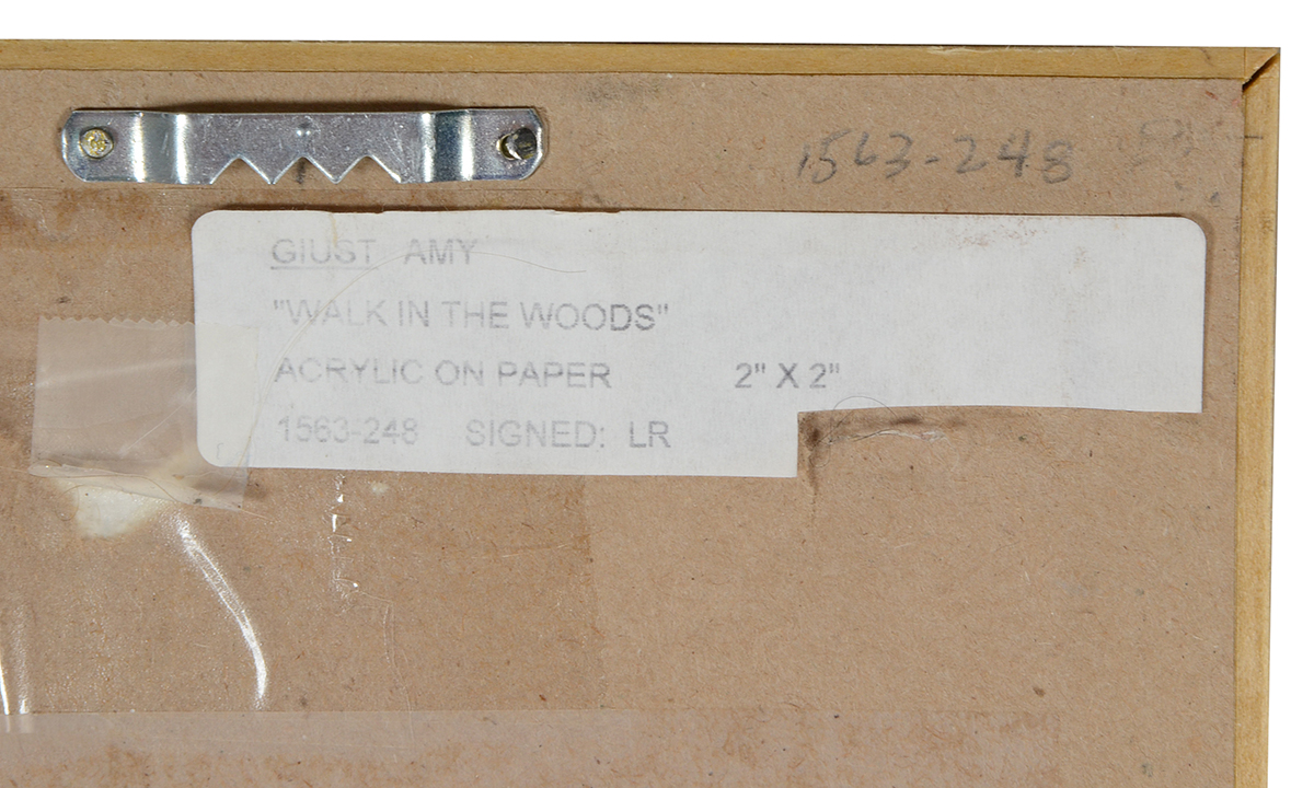 Amy Giust Original Acrylic Miniature on Paper "Walk in the Woods"