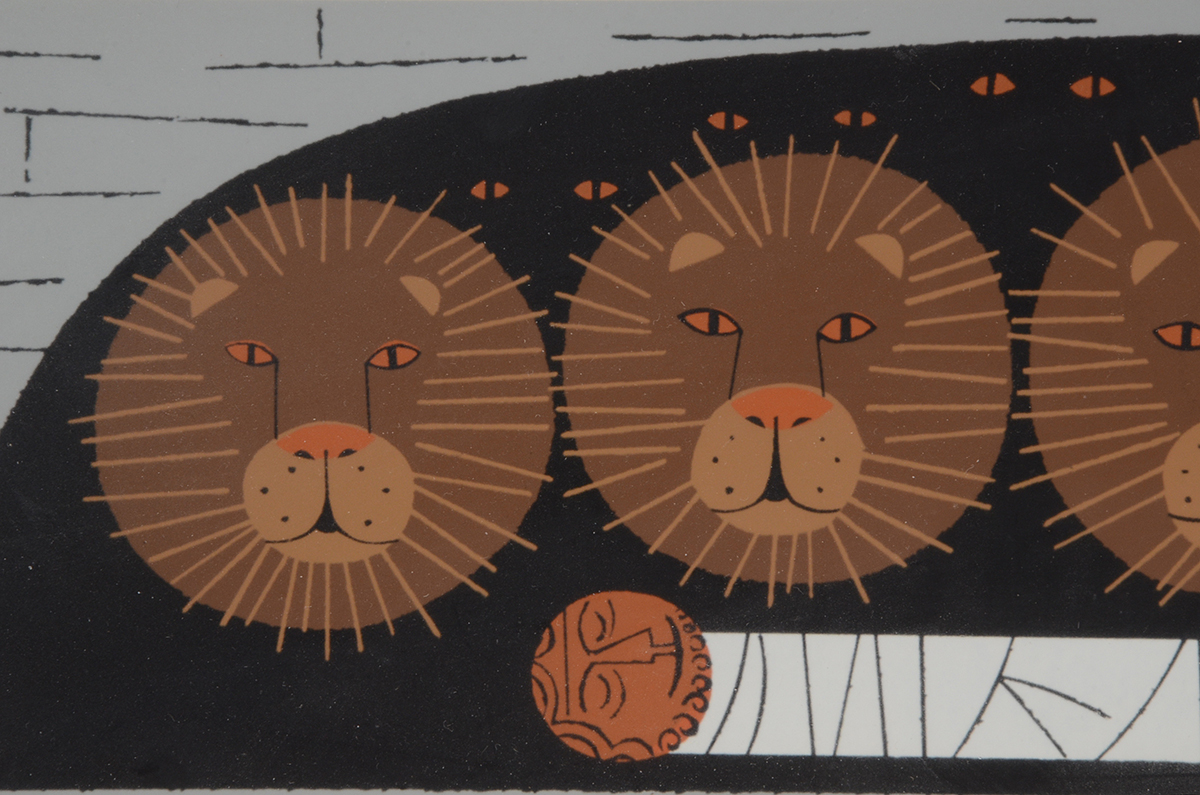 Edie Harper Signed Limited Edition Serigraph "Dan's Den"