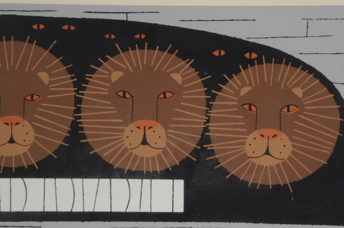 Edie Harper Signed Limited Edition Serigraph "Dan's Den"