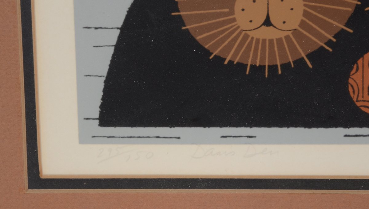 Edie Harper Signed Limited Edition Serigraph "Dan's Den"