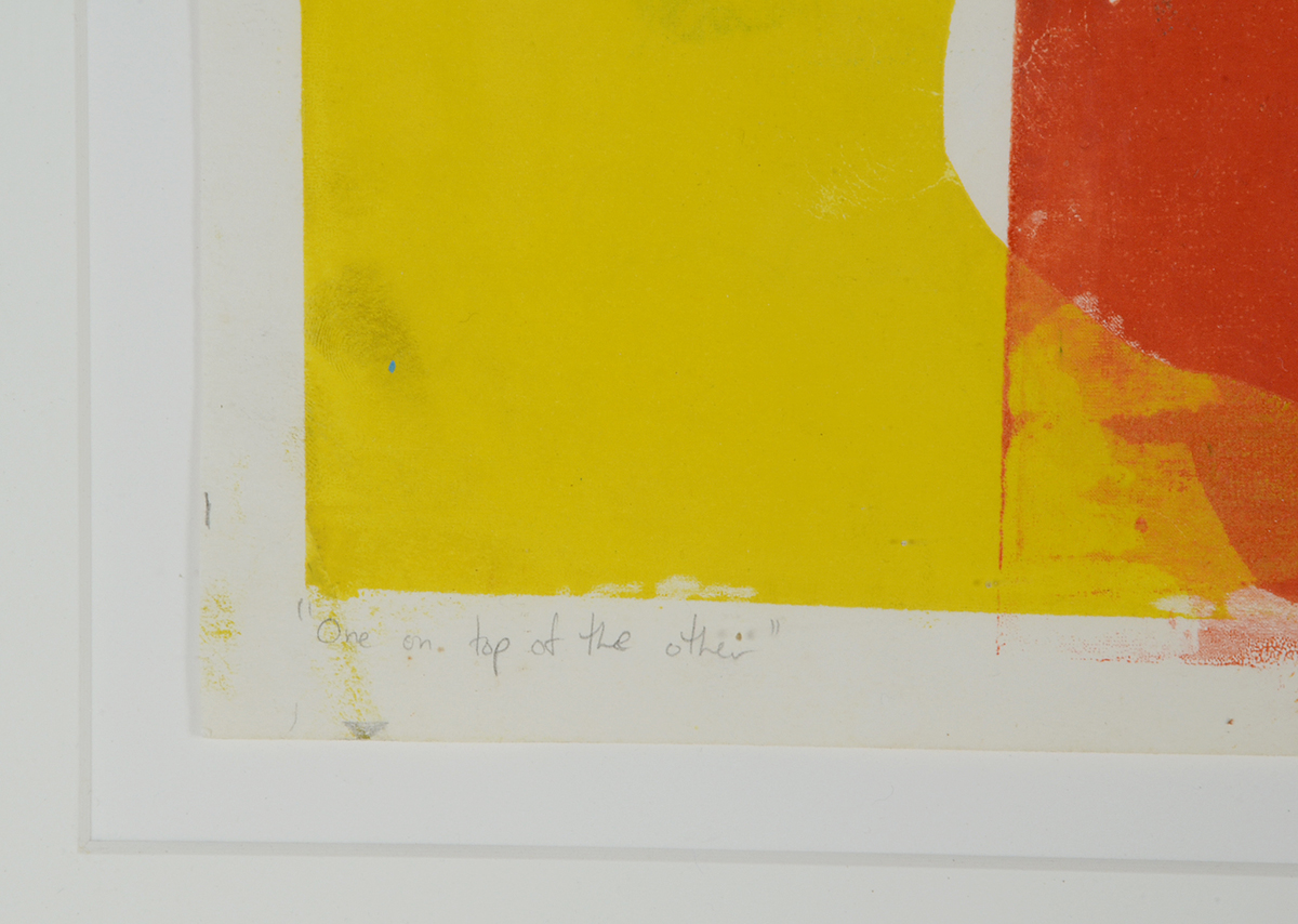 Signed Limited Edition 1988 Serigraph "One on Top of the Other"