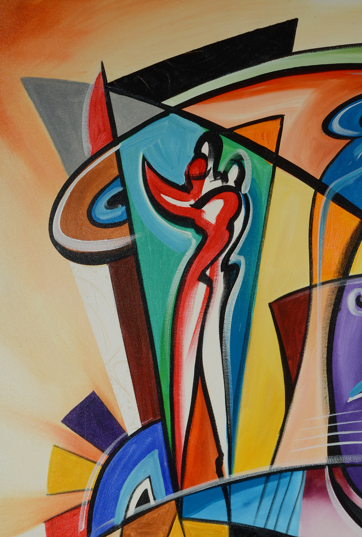 Alfred Gockel Original Large Mixed Media Painting on Canvas "Tripping"